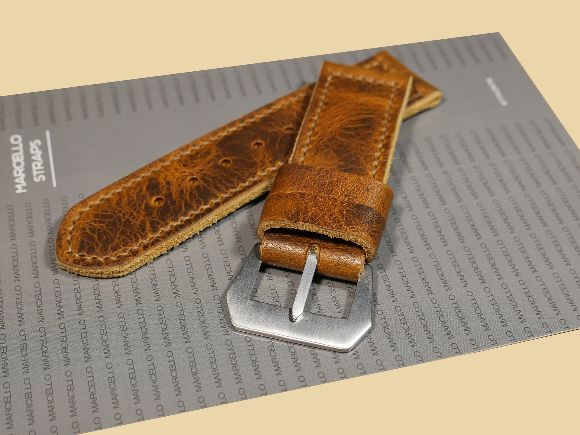 Soft Honey Tan Panerai Strap for 47mm Panerai IMAGE