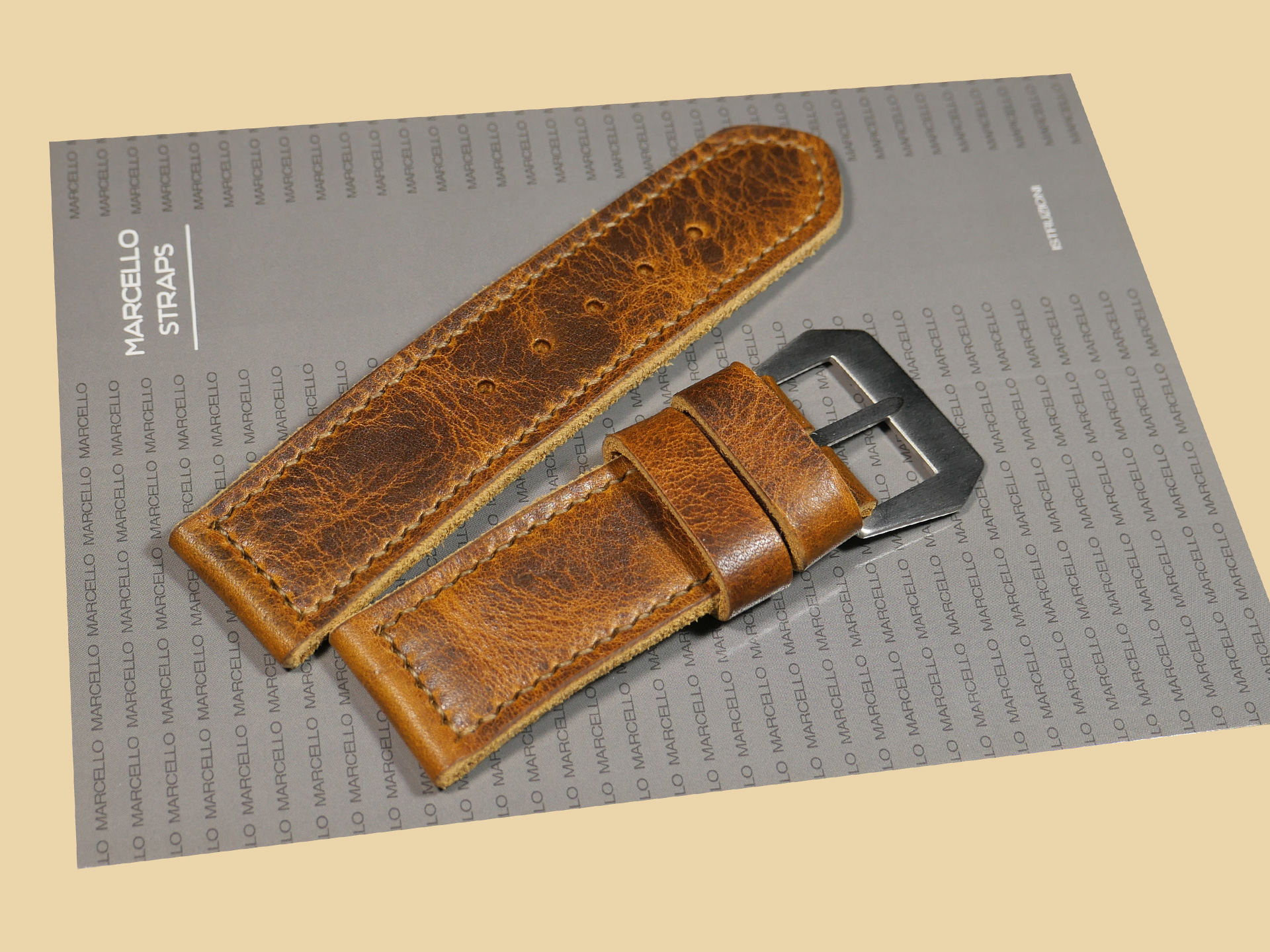 Soft Honey Tan Panerai Strap for 47mm Panerai IMAGE