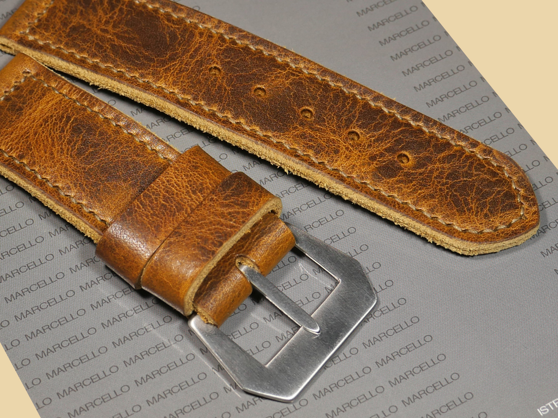 Soft Honey Tan Panerai Strap for 47mm Panerai IMAGE