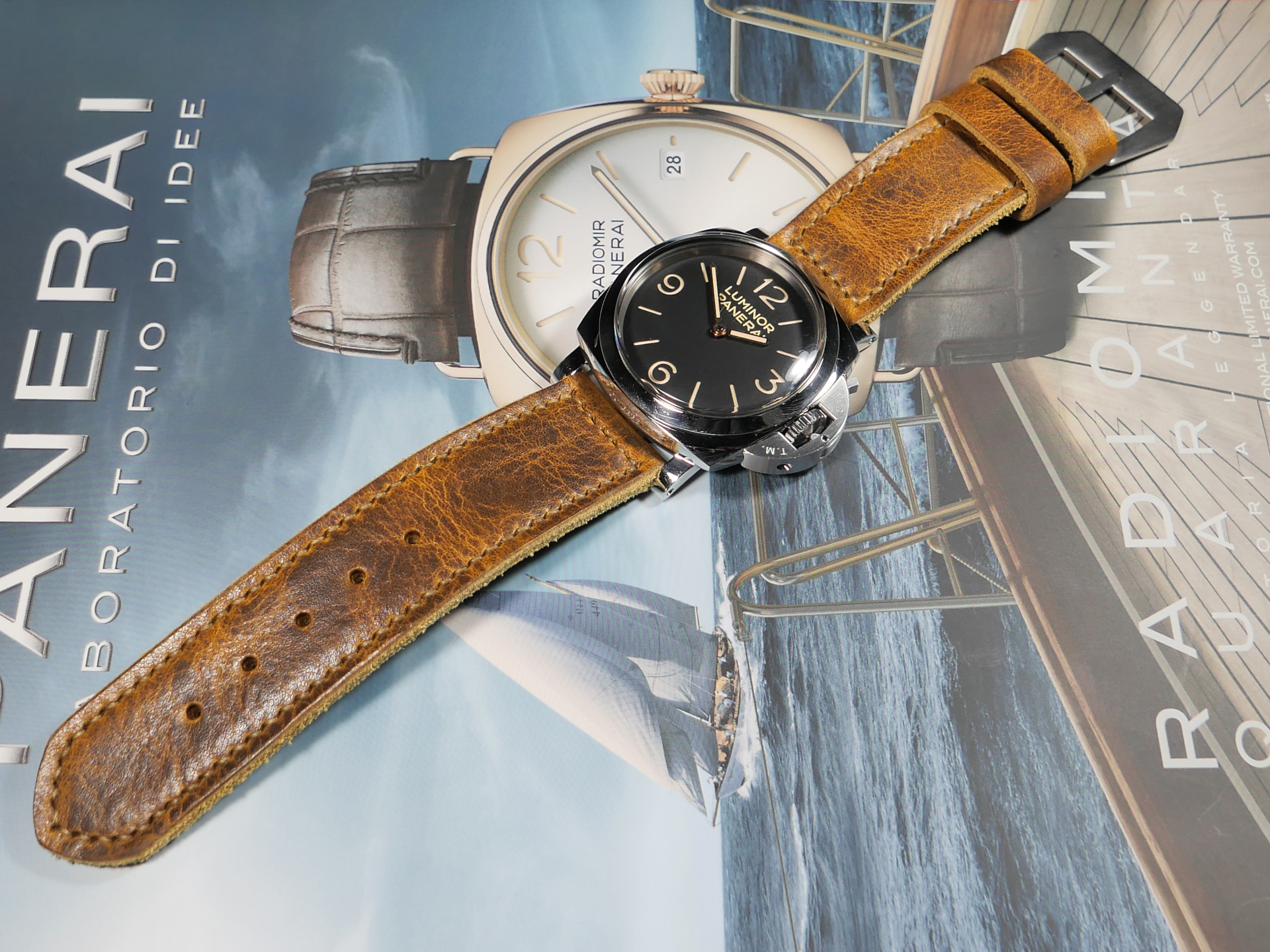 Soft Honey Tan Panerai Strap for 47mm Panerai IMAGE