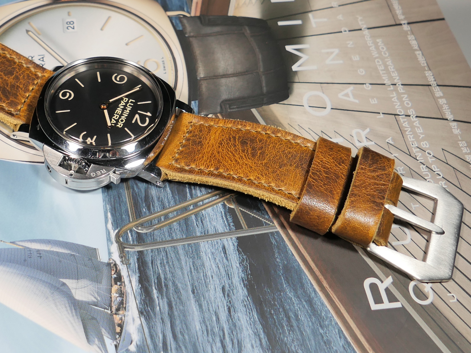 Soft Honey Tan Panerai Strap for 47mm Panerai IMAGE