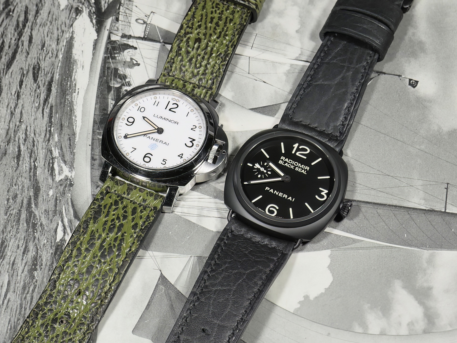 Panerai black strap outlet