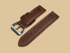 Handmade Thick Brown Panerai Strap from Marcello Straps Craftsmanship IMAGE