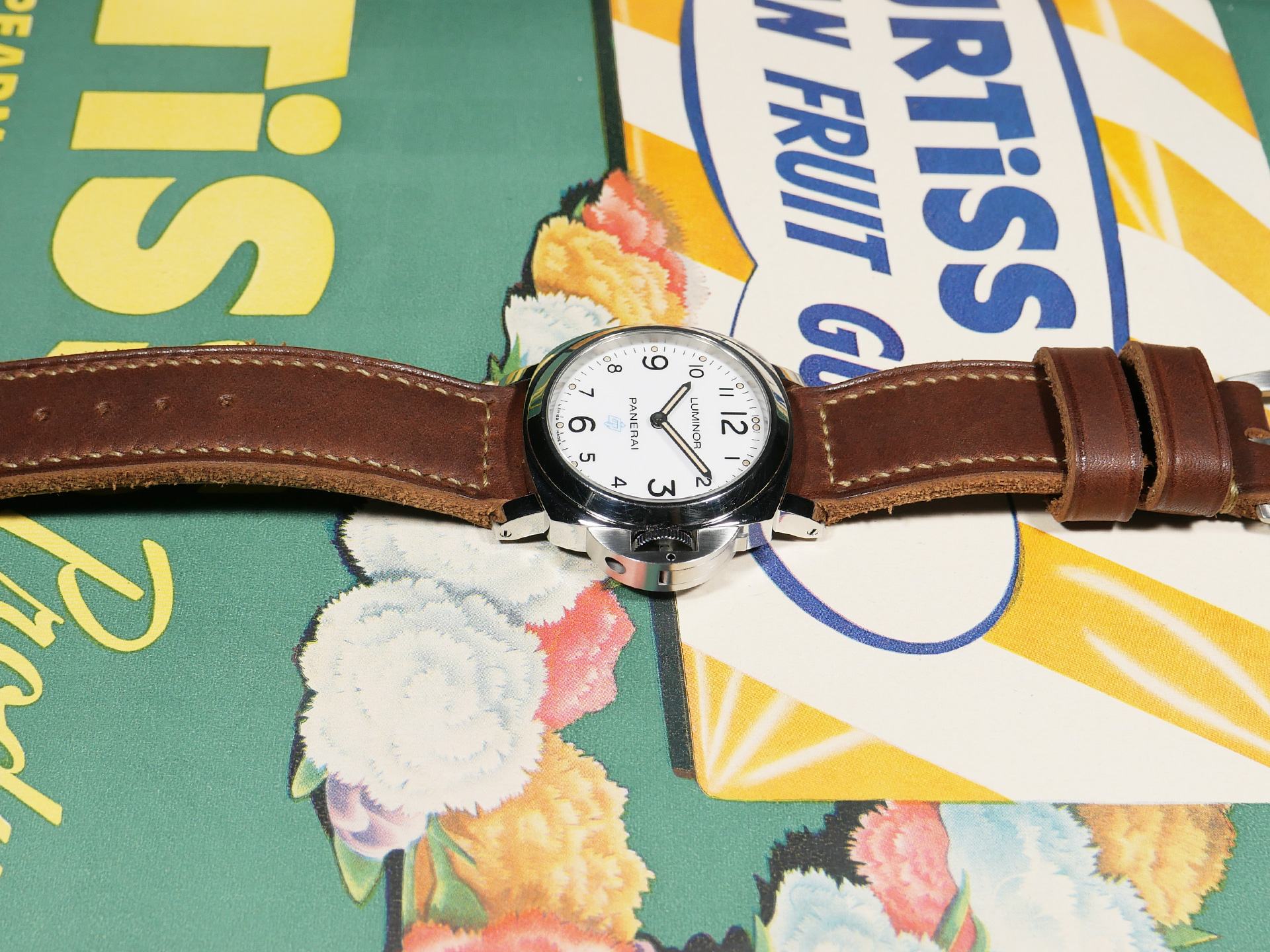 Marcello Straps Handmade Thick Brown Panerai Strap Stylish Finish IMAGE