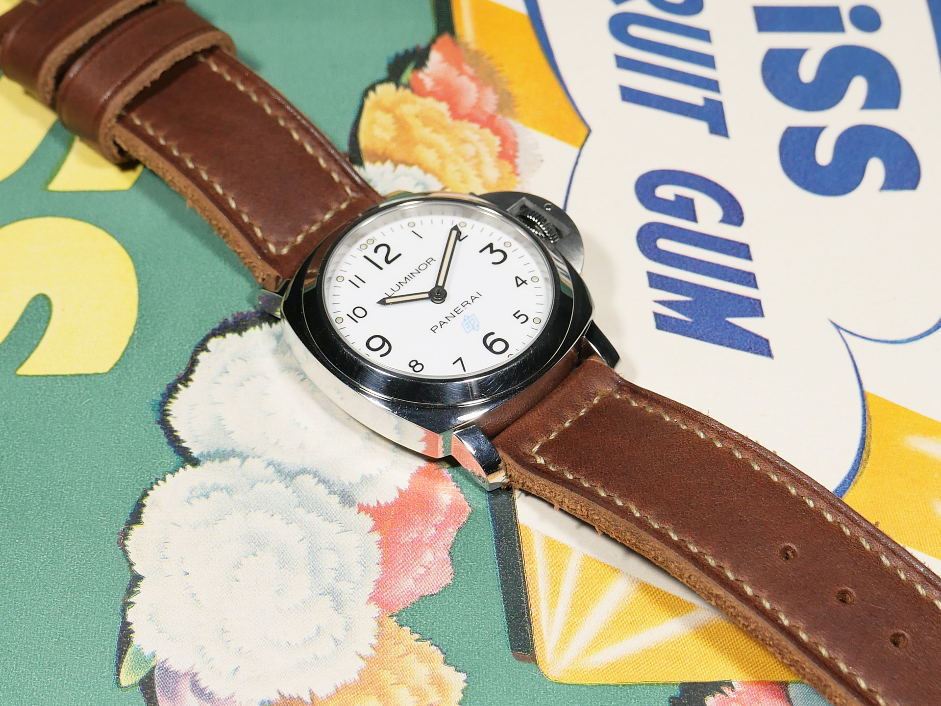 Handmade Thick Brown Panerai Strap from Marcello Straps Classic Elegance IMAGE