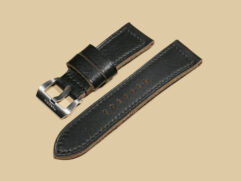 Thick Black Panerai Radiomir Strap from Marcello Straps Close-Up IMAGE