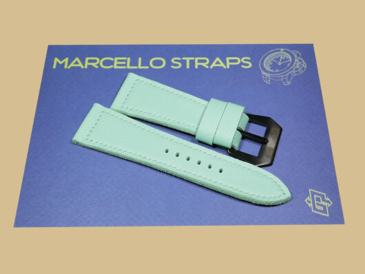 Marcello Straps Aftermarket Blue Panerai Radiomir Strap Stitching Detail IMAGE