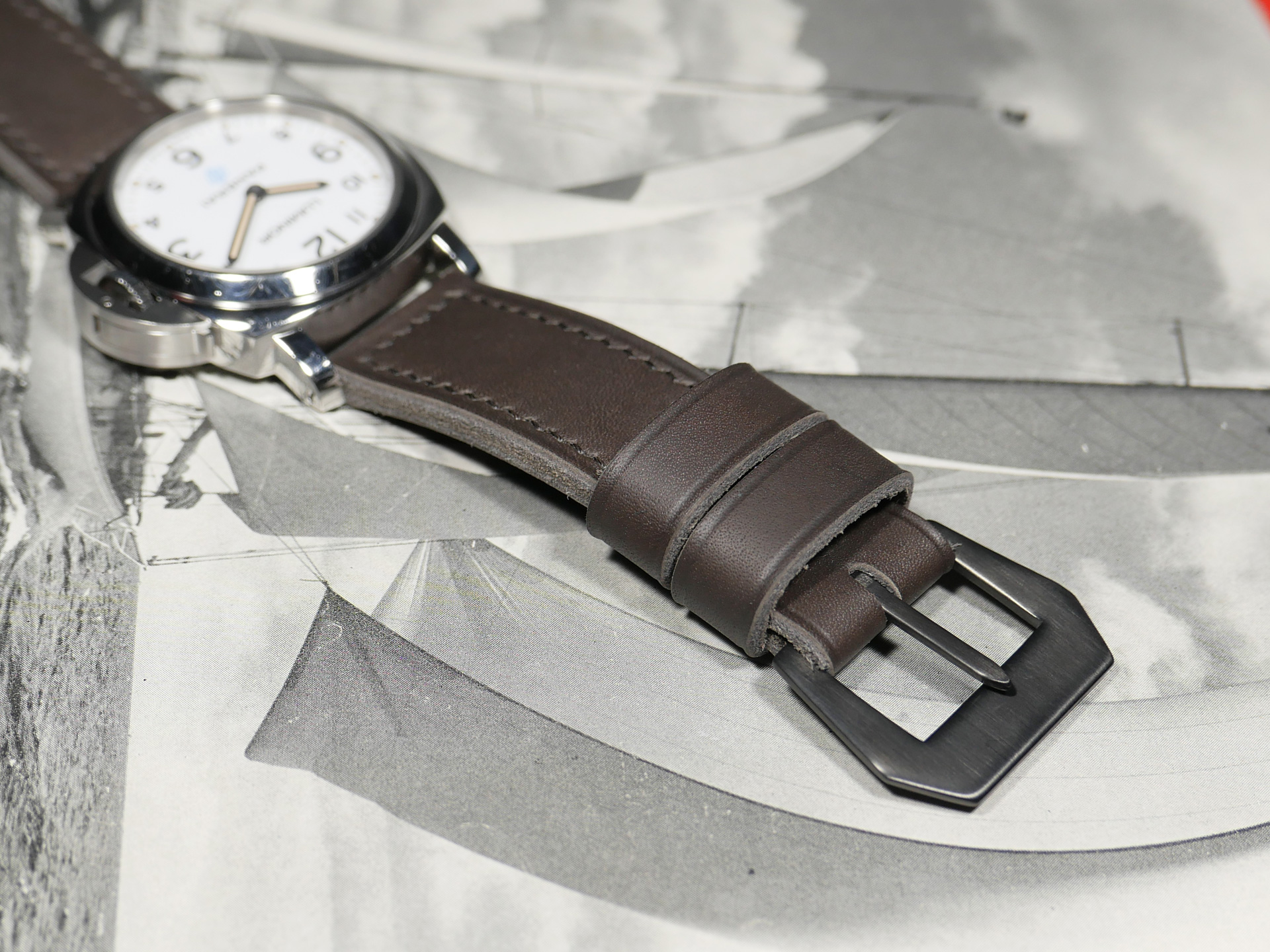 A photo of Grey Panerai Strap for 44mm Panerai canvas strap by Marcello Straps IMAGE