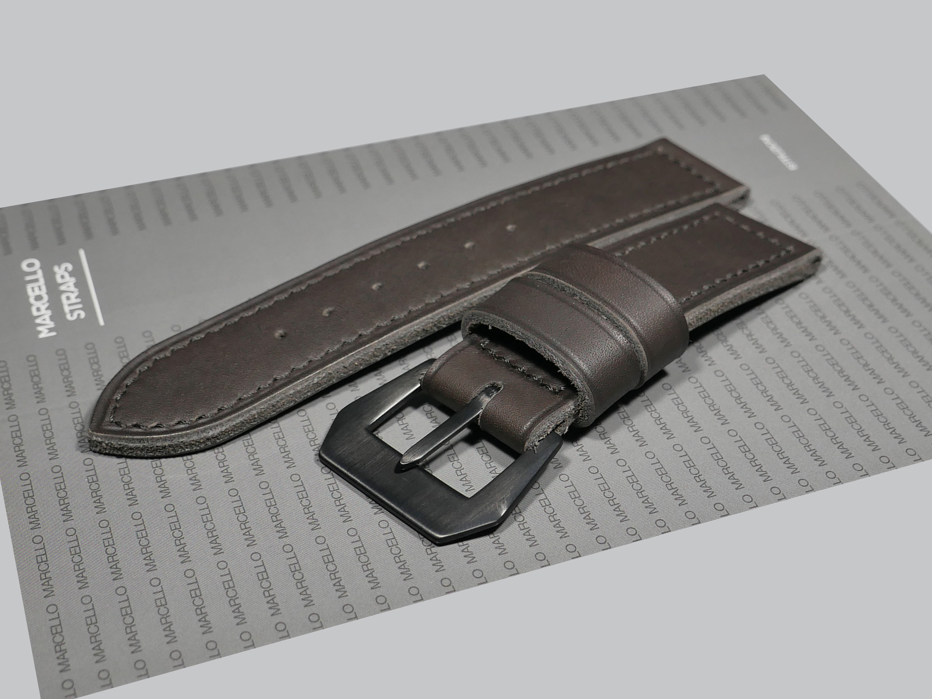 A photo of Marcello Straps Grey Panerai Strap for 44mm Panerai replacement IMAGE