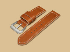 Thick Tan Panerai Strap with White Stitching for 44mm Panerai Watch IMAGE