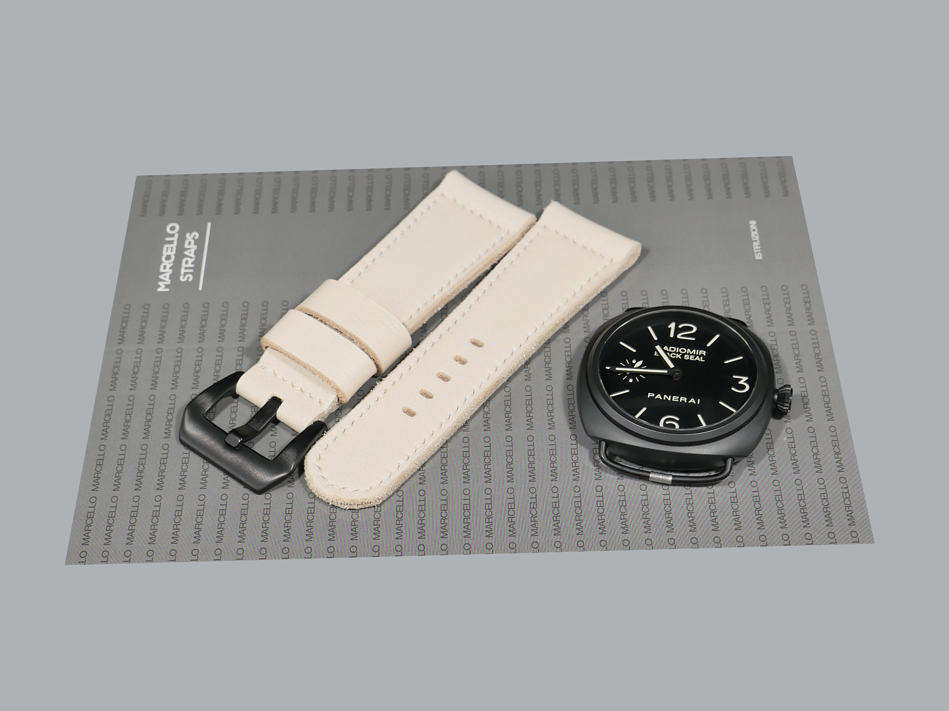 White Panerai Radiomir Strap on wrist