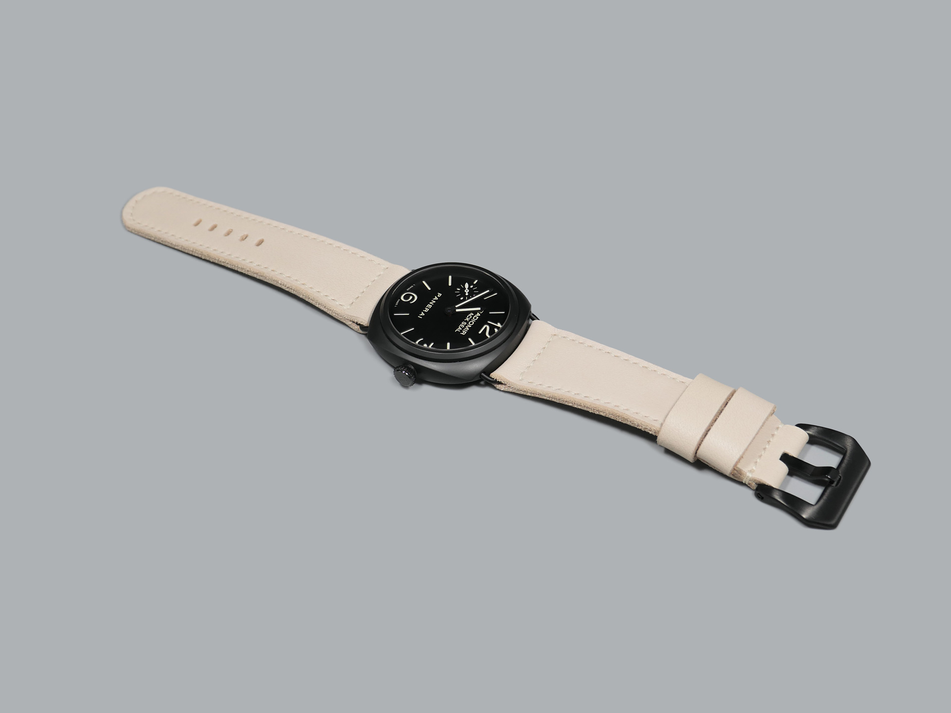 White Panerai Radiomir Strap flat lay