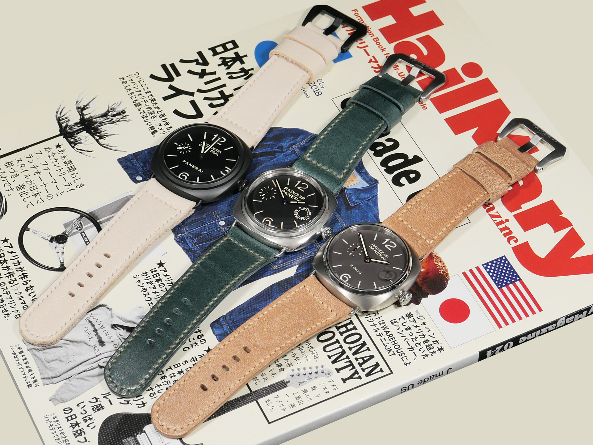 White Panerai Radiomir Strap top-right view