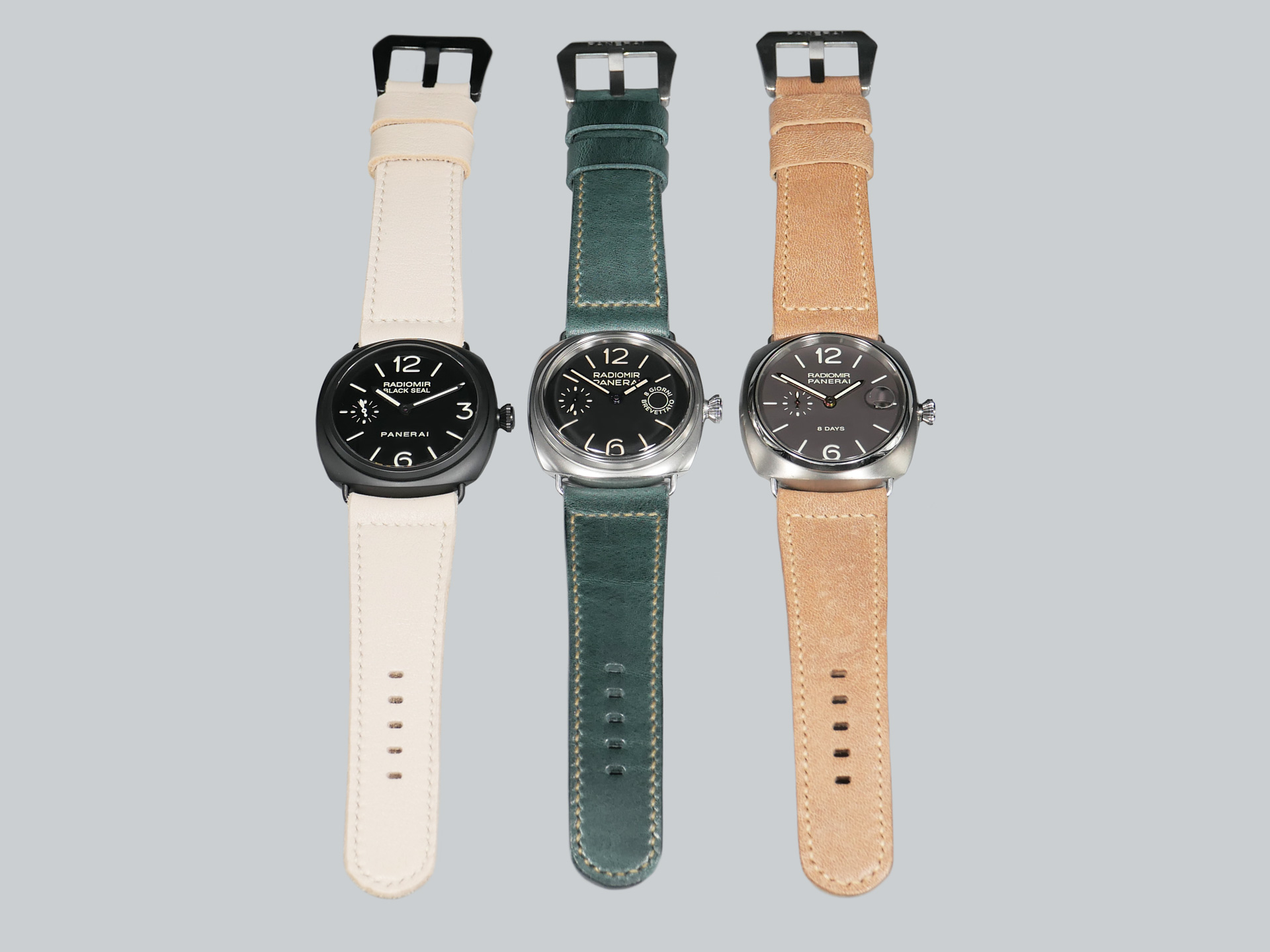 White Panerai Radiomir Strap underside view