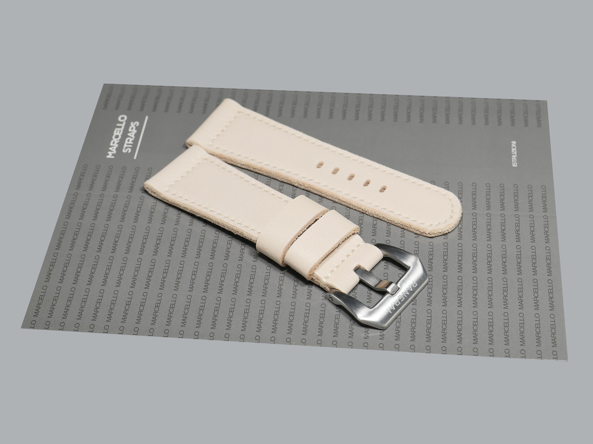 White Panerai Radiomir Strap side angle