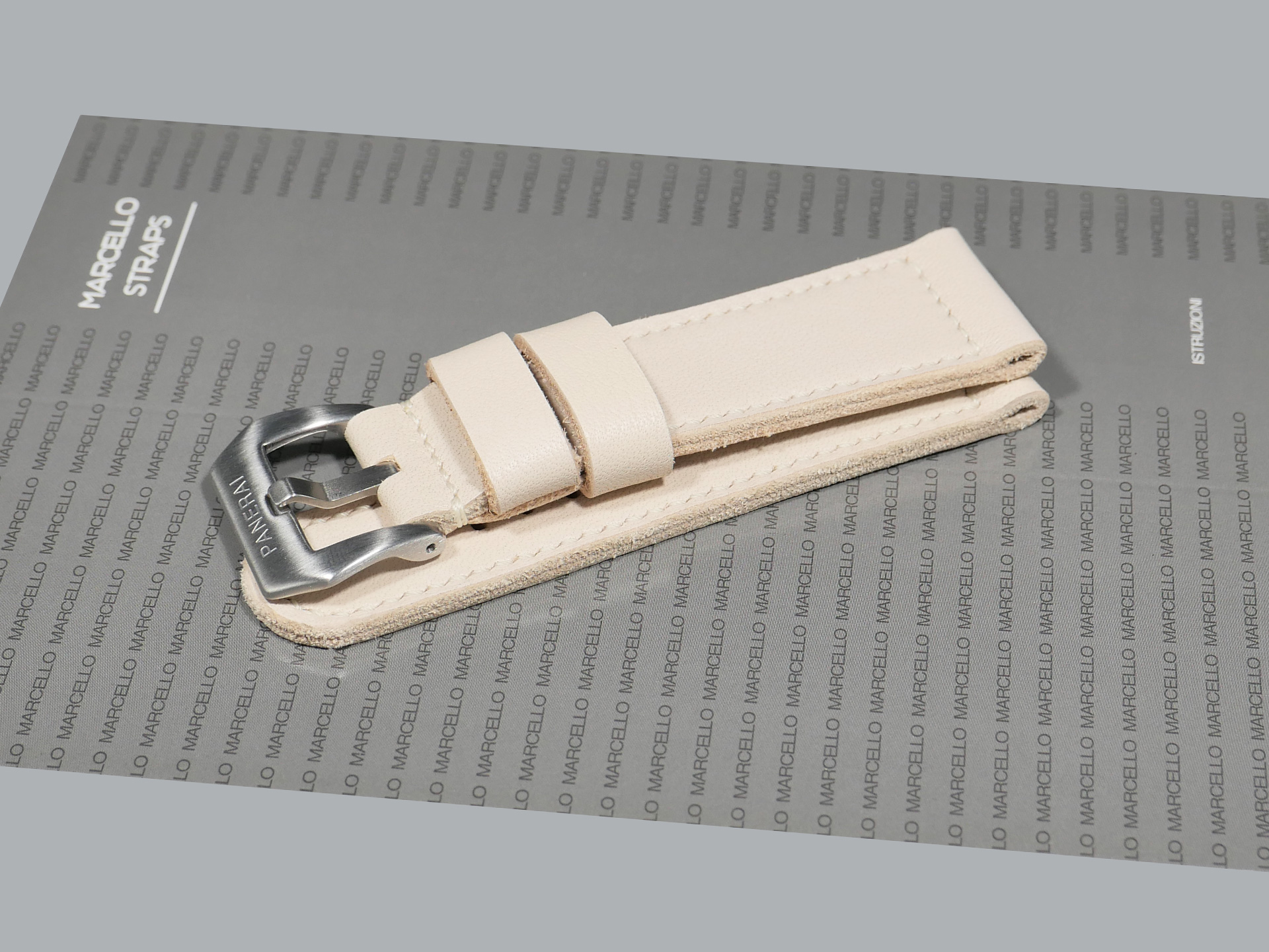 White Panerai Radiomir Strap back view