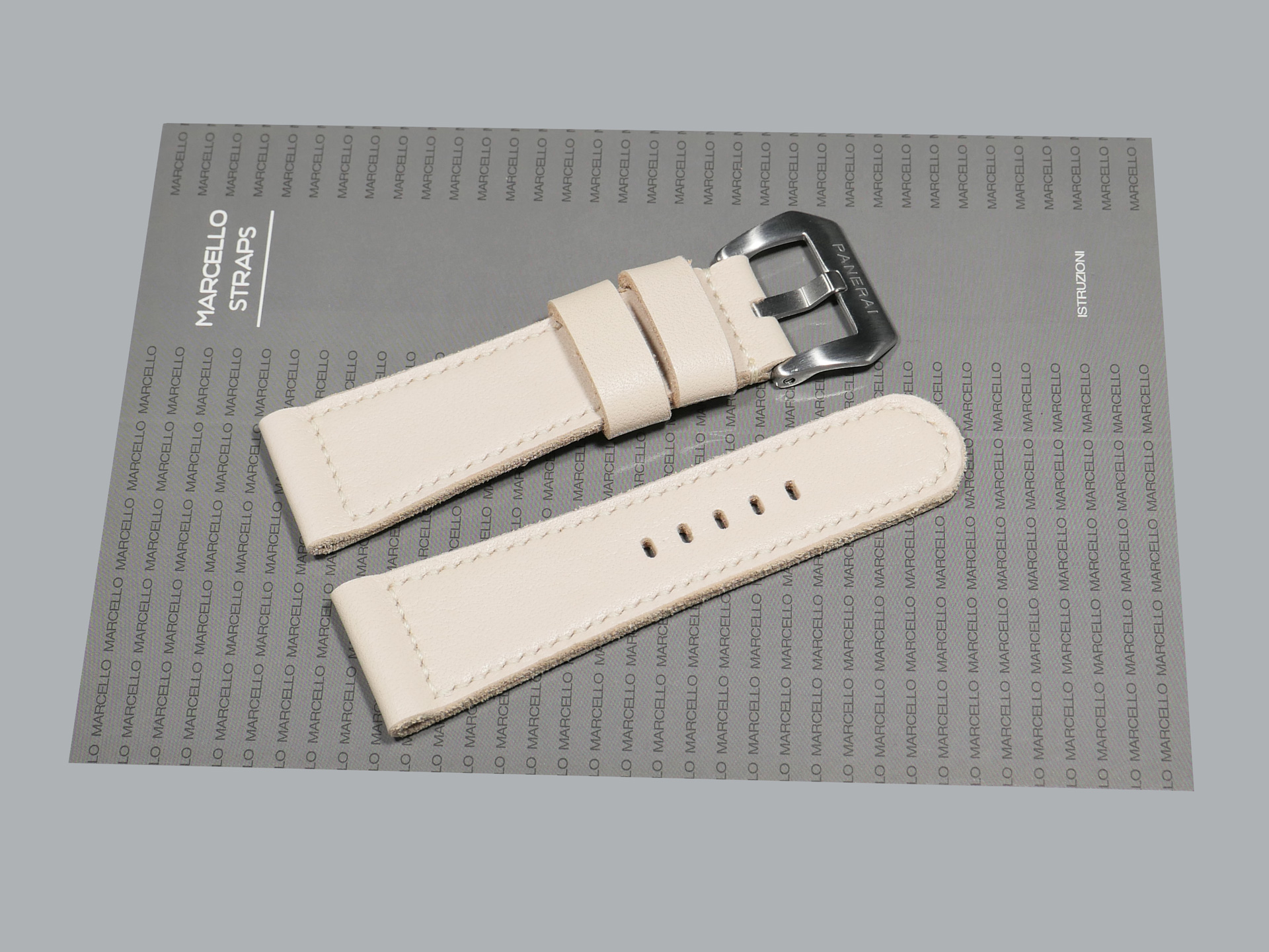 White Panerai Radiomir Strap detailed shot