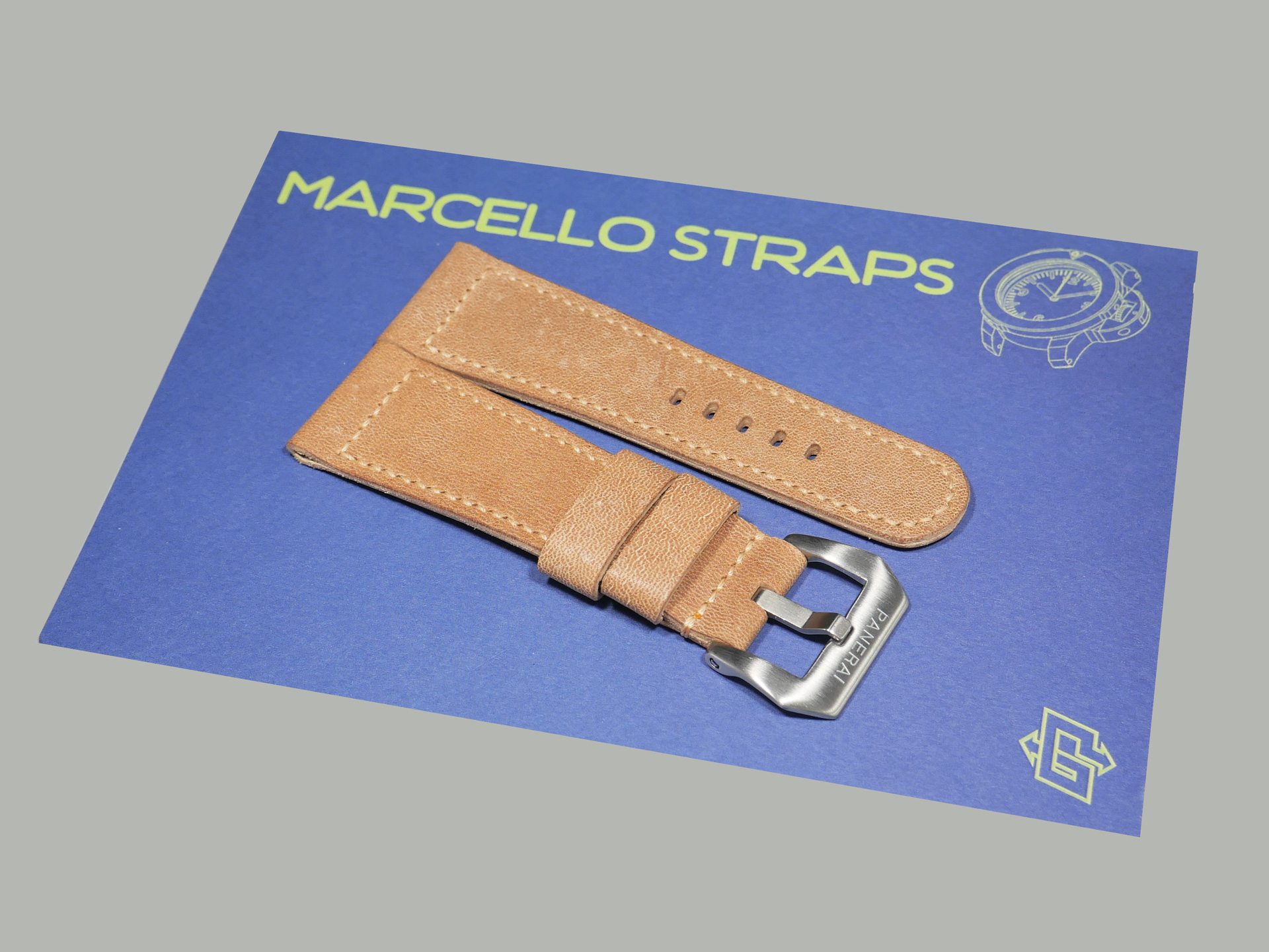 Handmade Tan Radiomir Strap IMAGE