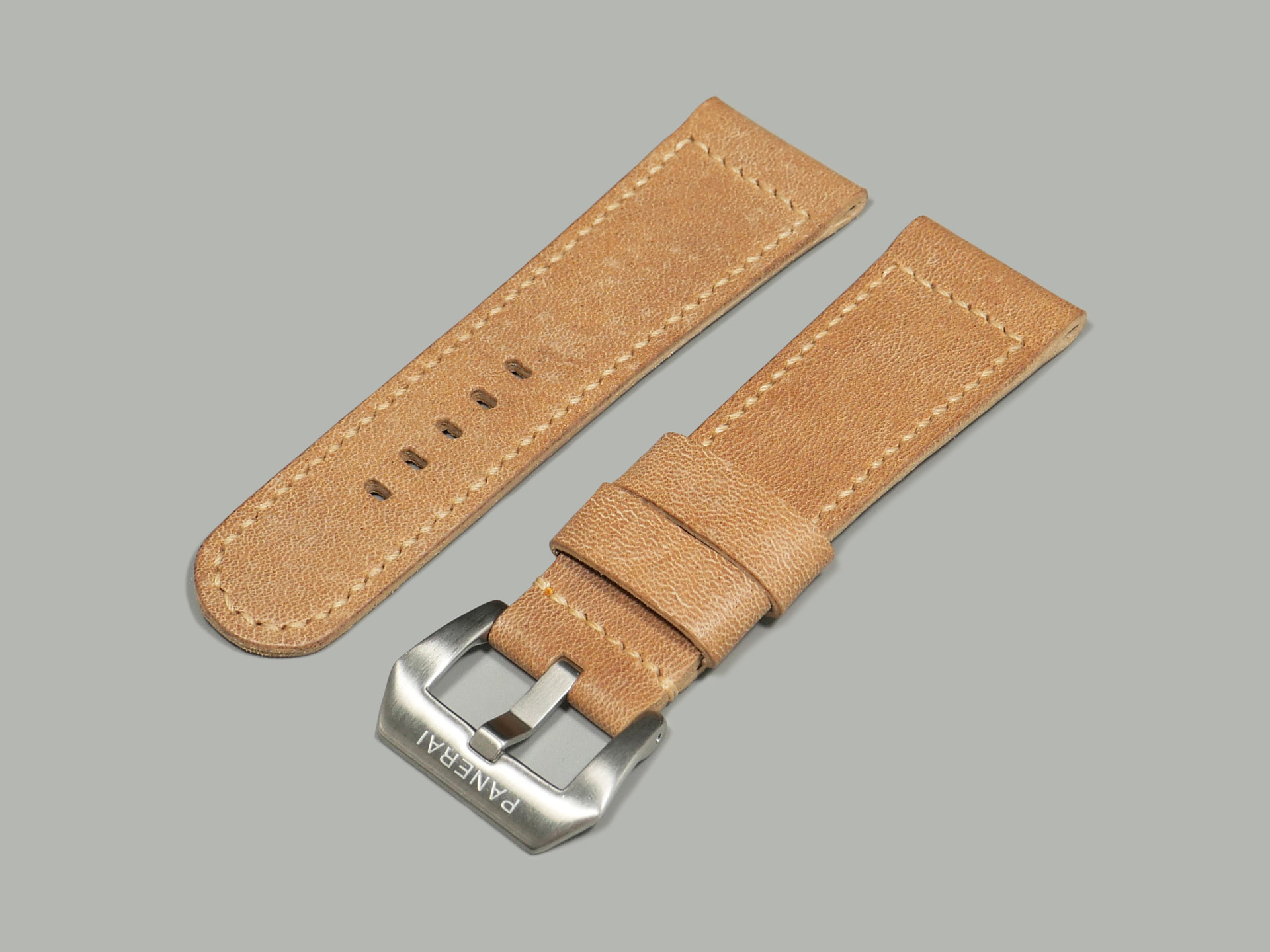 Closeup of Tan Radiomir Strap IMAGE