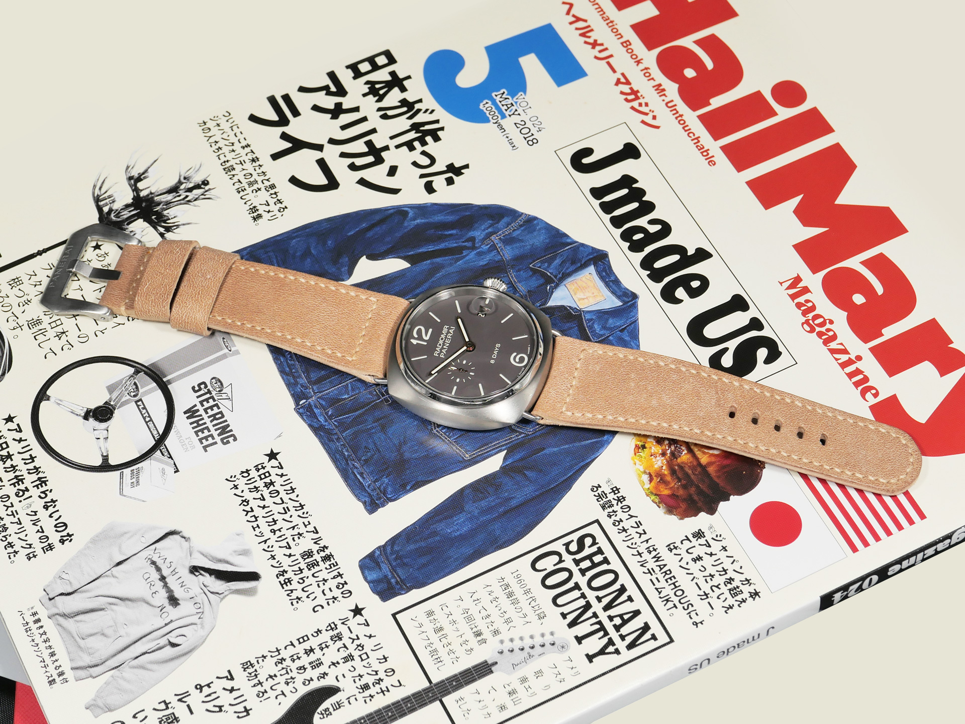 Tan Radiomir Strap on Radiomir PAM00346 IMAGE