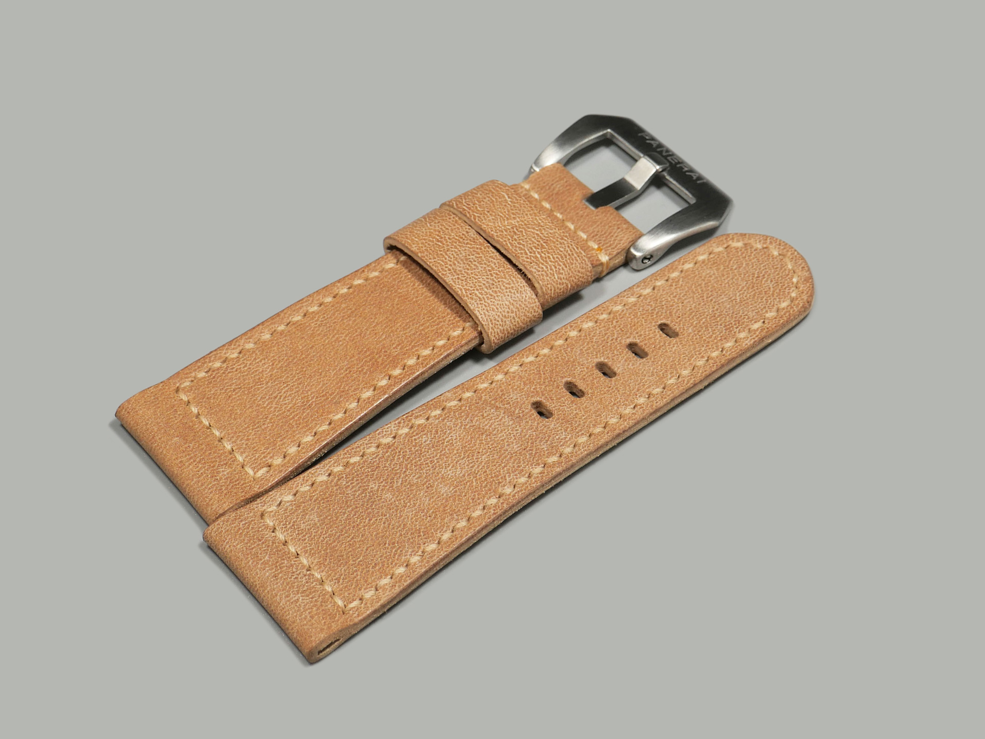 Tan Radiomir Strap with stainless steel buckle IMAGE