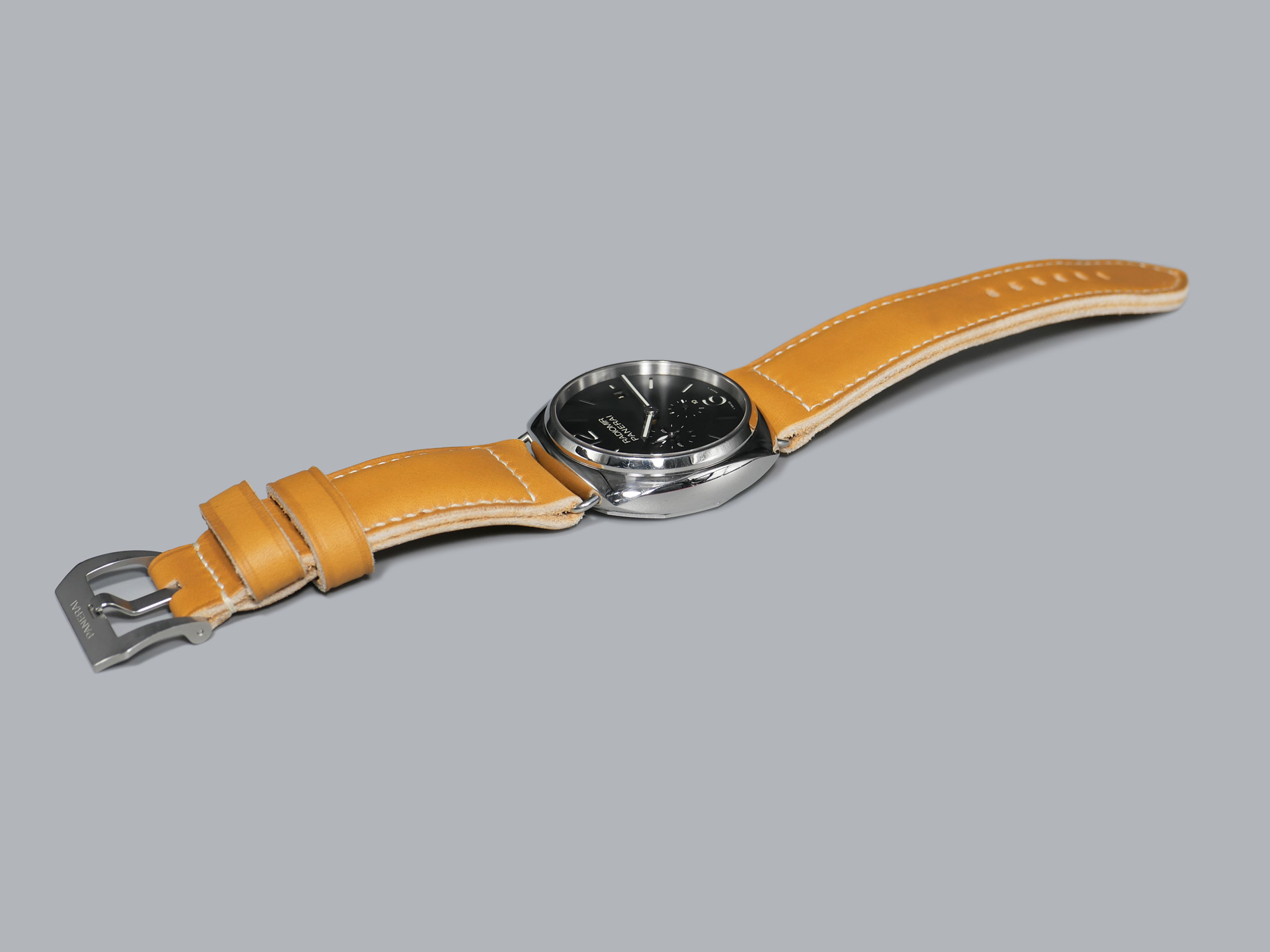 Thick Radiomir Strap on a leather cushion IMAGE