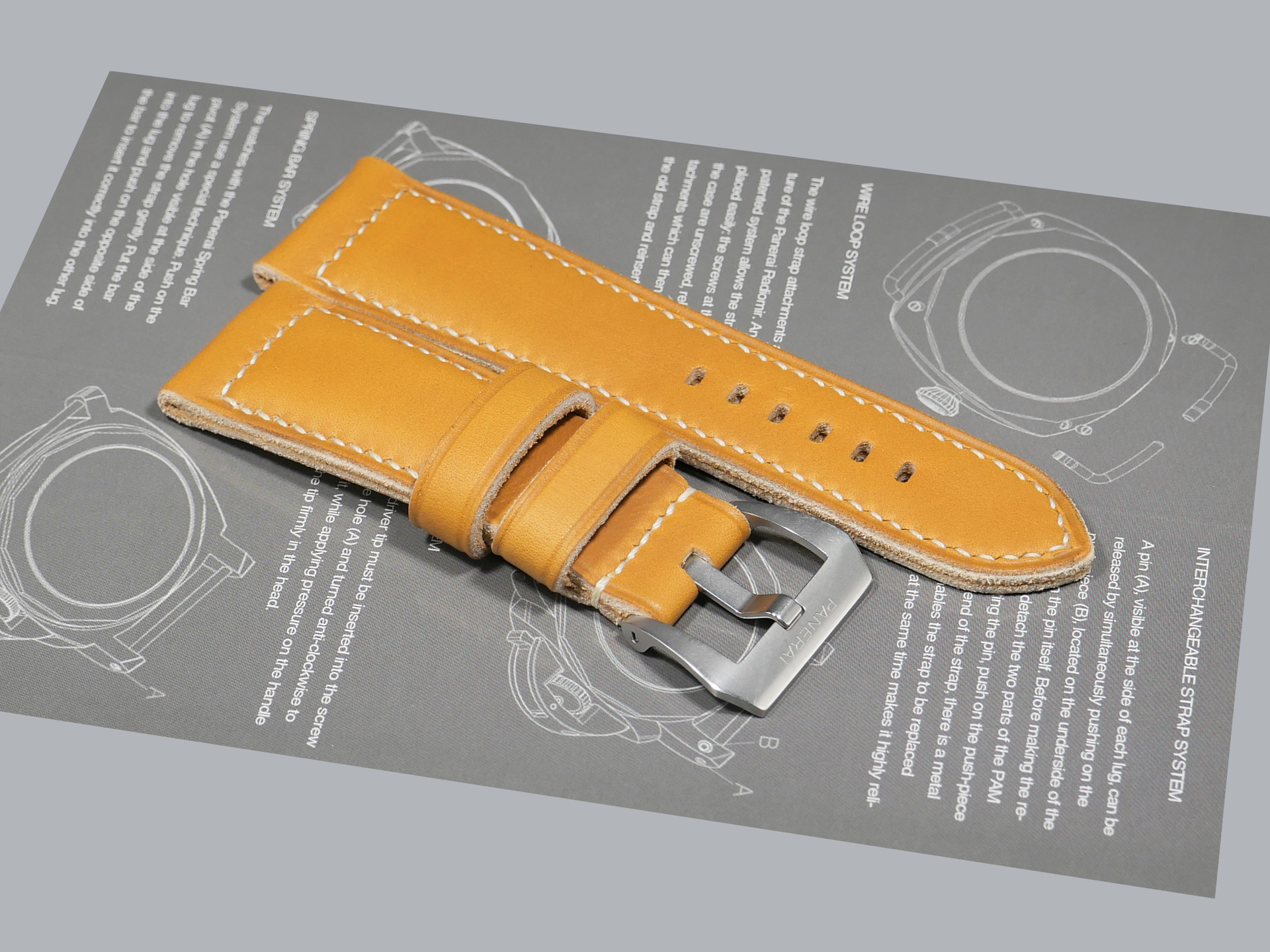 Thick Radiomir Strap on a display stand IMAGE