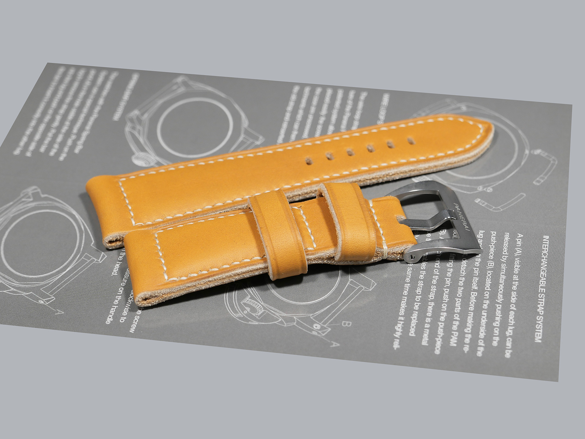 Thick Radiomir Strap showing edge details IMAGE