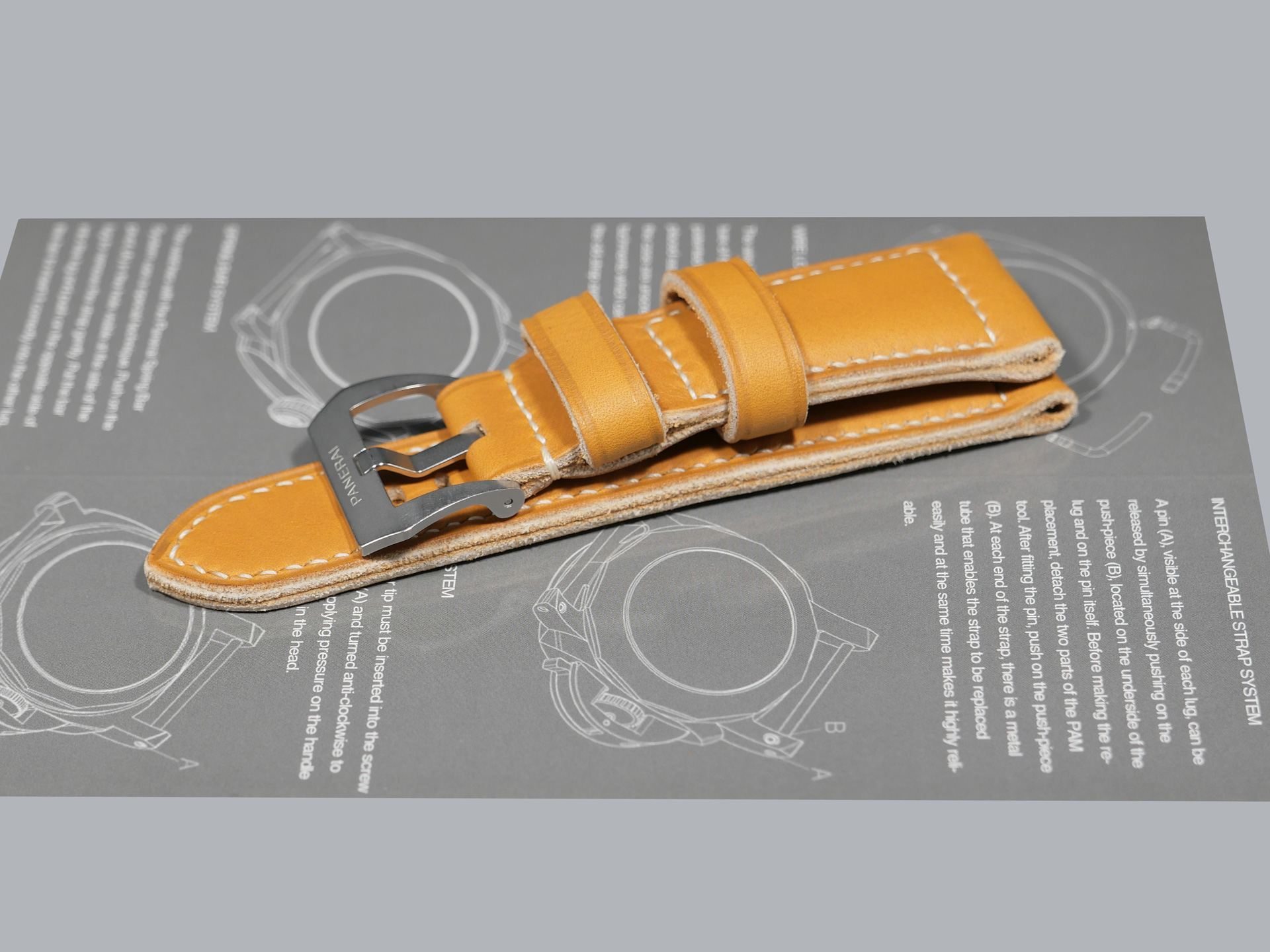 Thick Radiomir Strap in natural light IMAGE