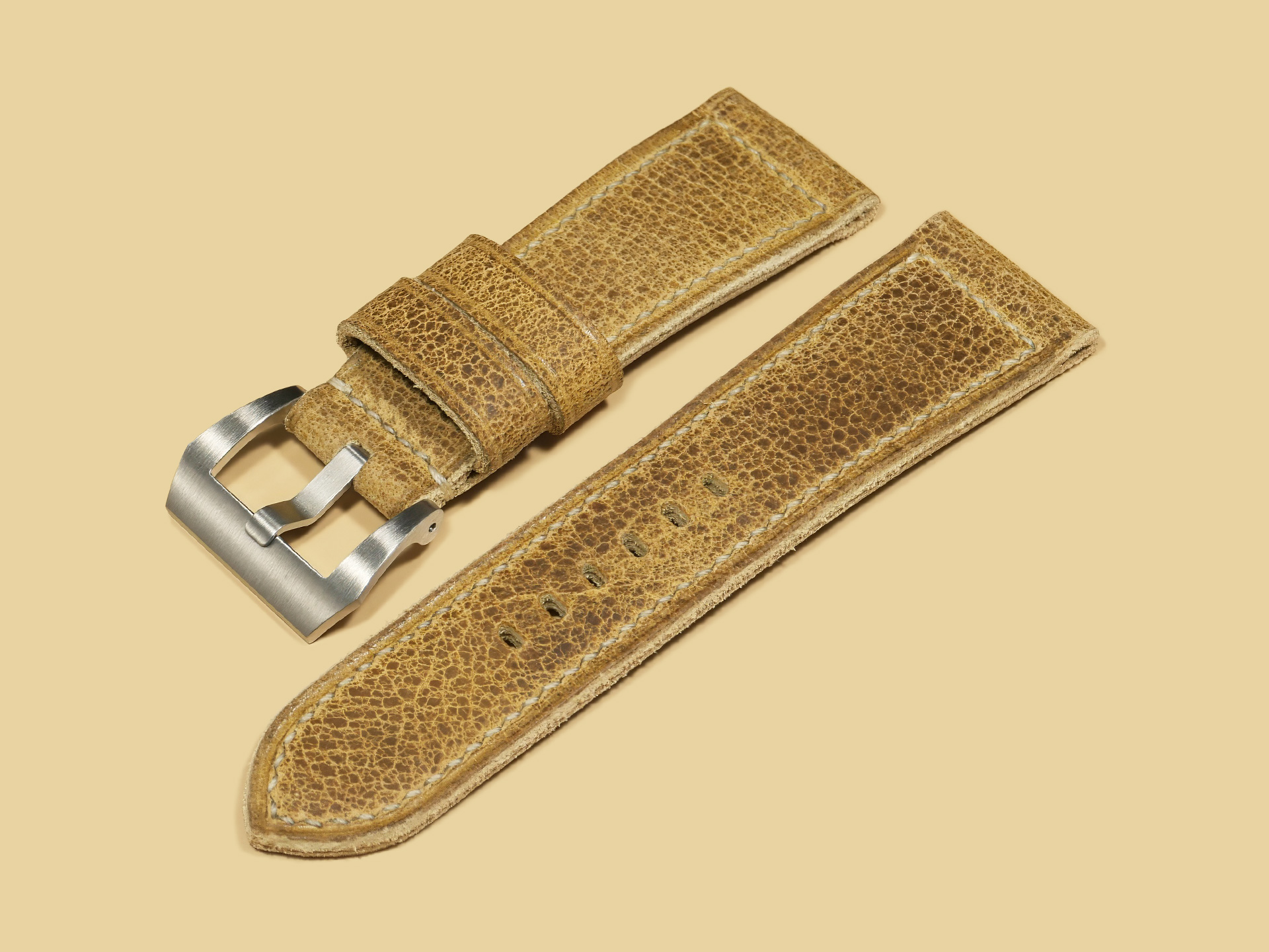 Custom Radiomir Strap Yucatan Light Tan for Panerai Radiomir Marcello Straps Handmade Panerai Straps