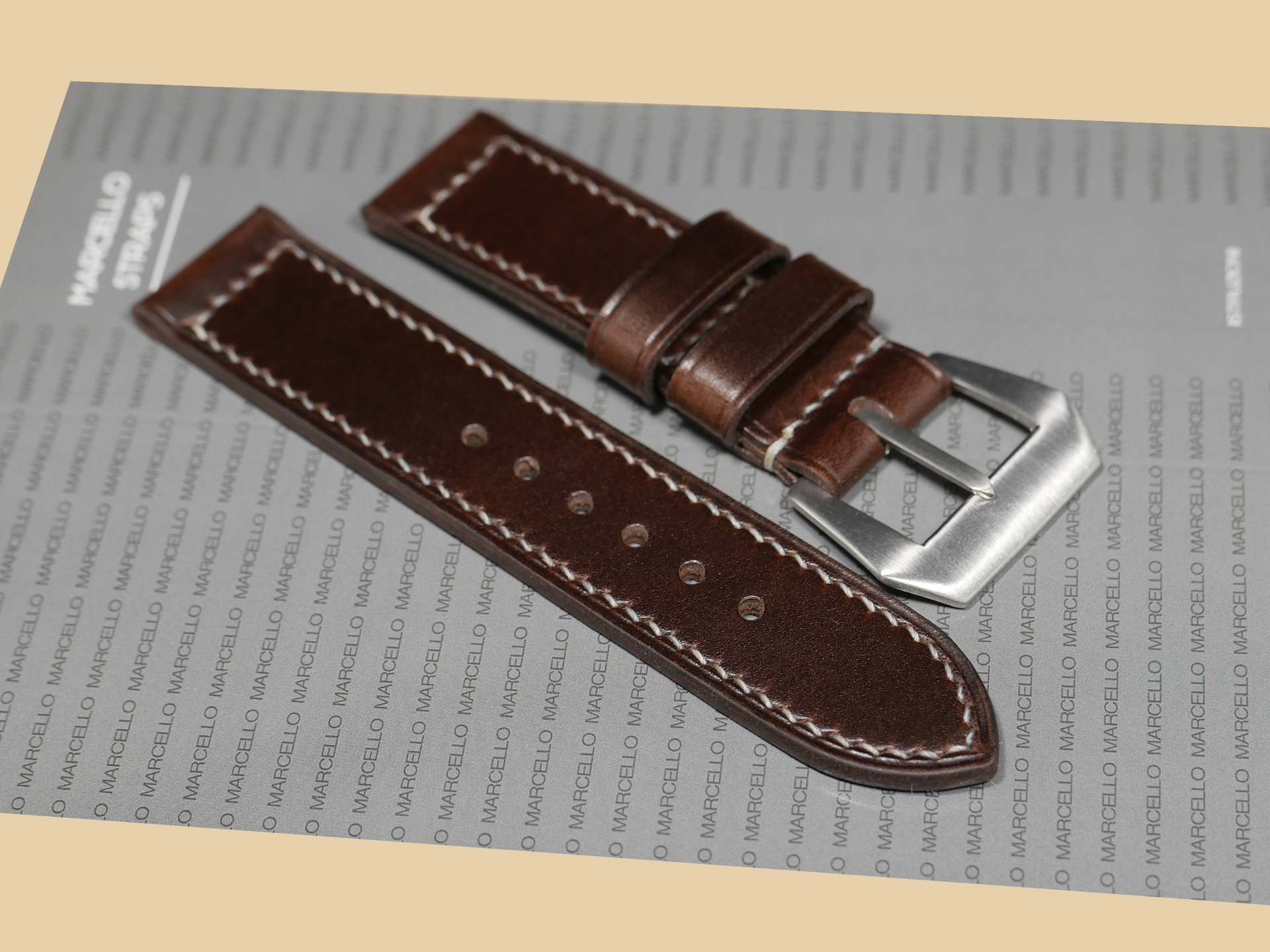 Premium Brown Panerai Strap for 44mm Panerai - Marcello Straps Design