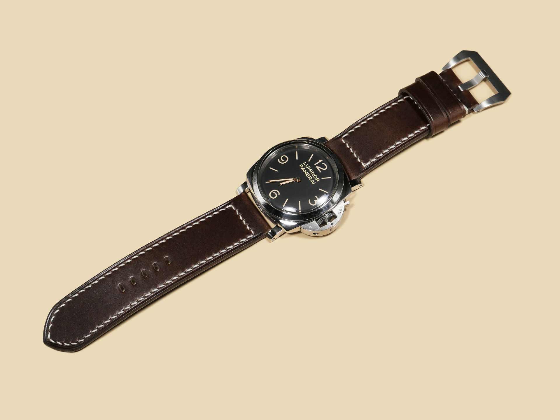 Dark Brown OEM Style Panerai Strap for 47mm Panerai Luminor Watch