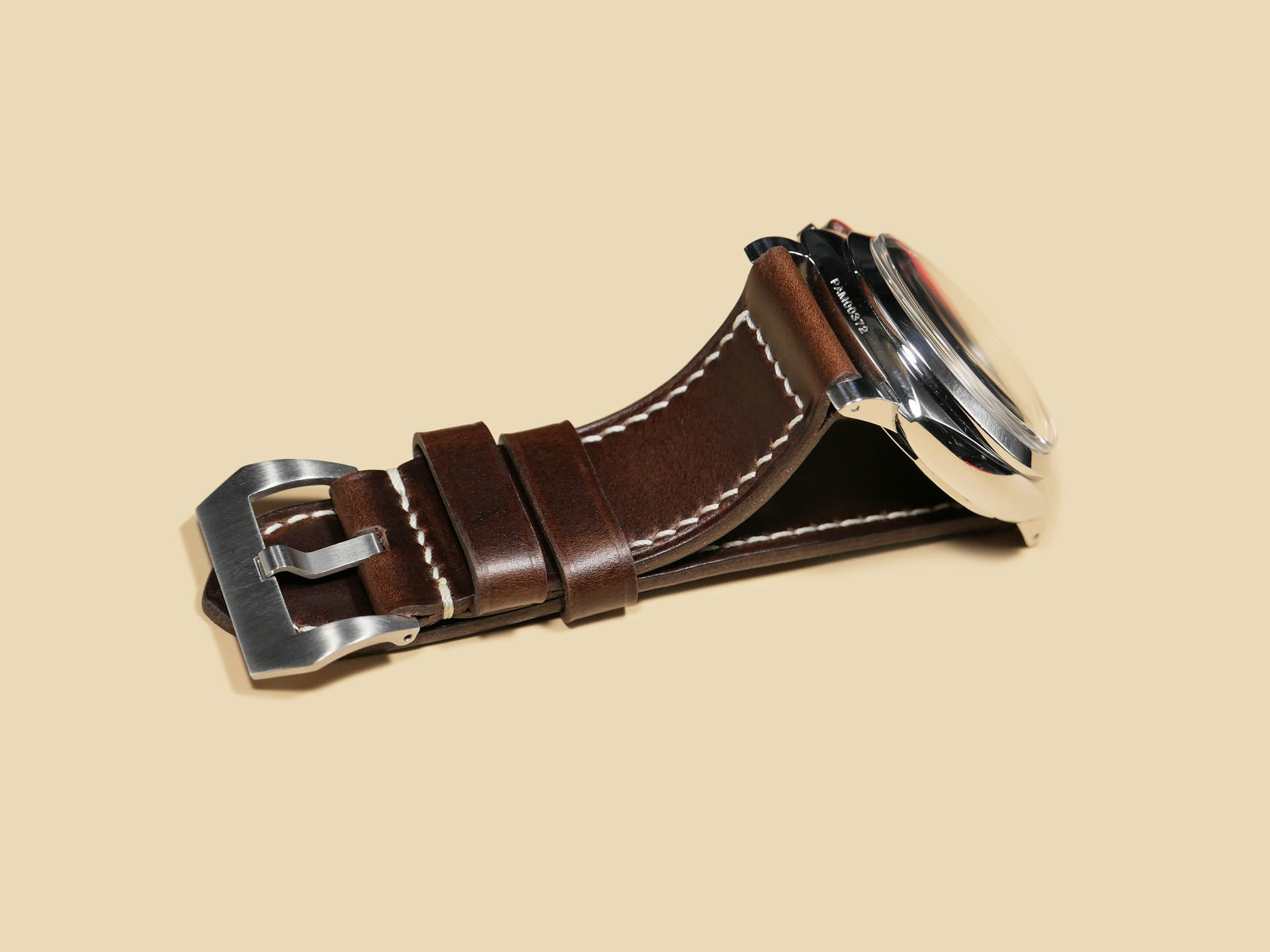 Soft and Flexible OEM Style Panerai Strap in Dark Brown for 47mm Luminor