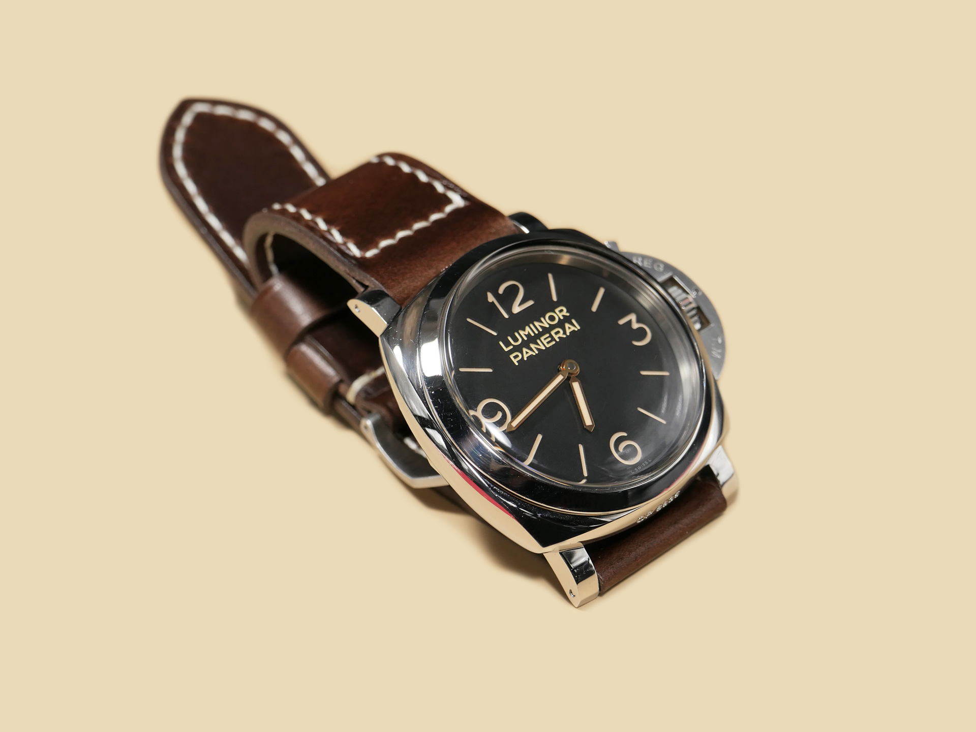 3.5mm Thick OEM Style Panerai Strap in Dark Brown for 47mm Panerai Luminor