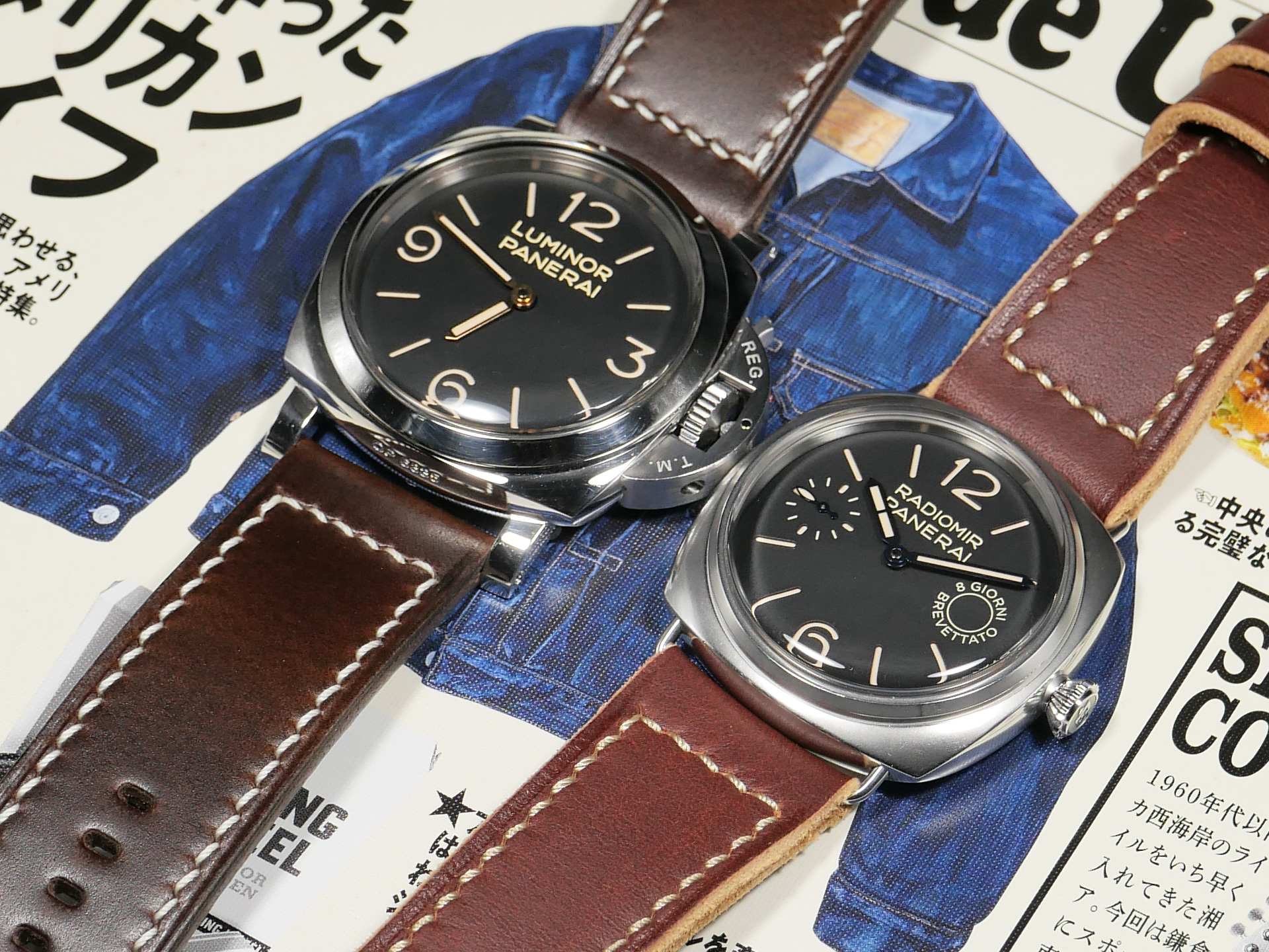 Seamlessly Fitted OEM Style Panerai Strap in Dark Brown for 47mm Luminor