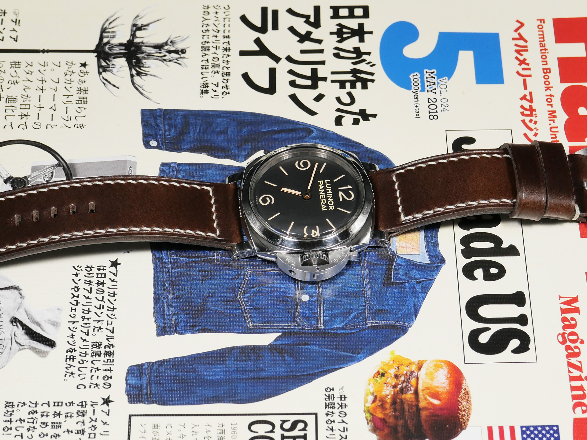 Reinforced OEM Style Panerai Strap in Dark Brown for 47mm Panerai Luminor