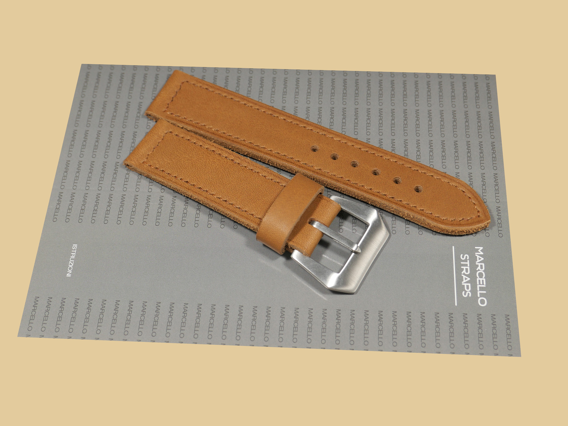 Premium vintage Pre-V Panerai watch strap with rugged stitching
