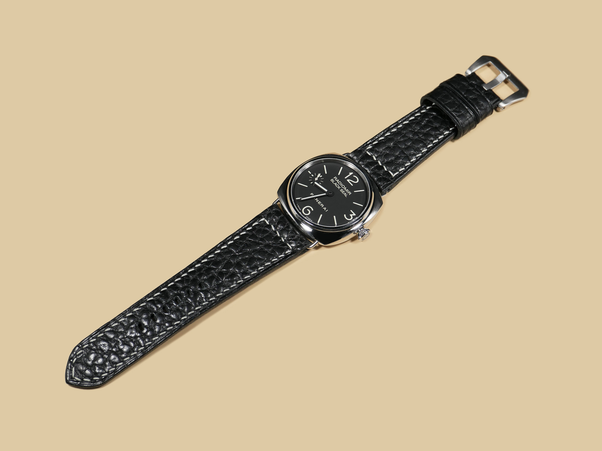 Marcello Straps Soft Black Panerai Radiomir Strap on PAM00183