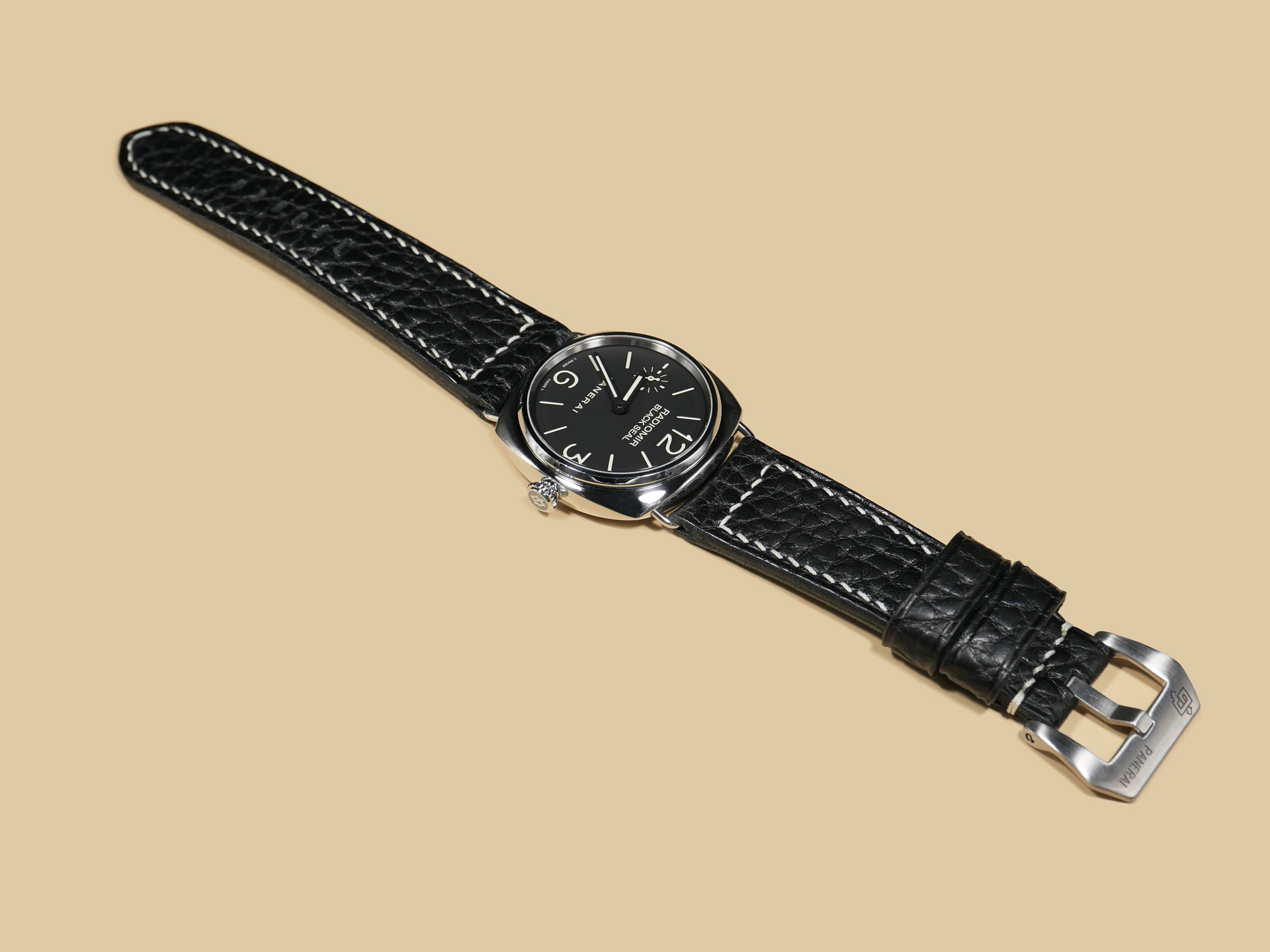 Classic Soft Black Panerai Radiomir Strap Matched with PAM00183