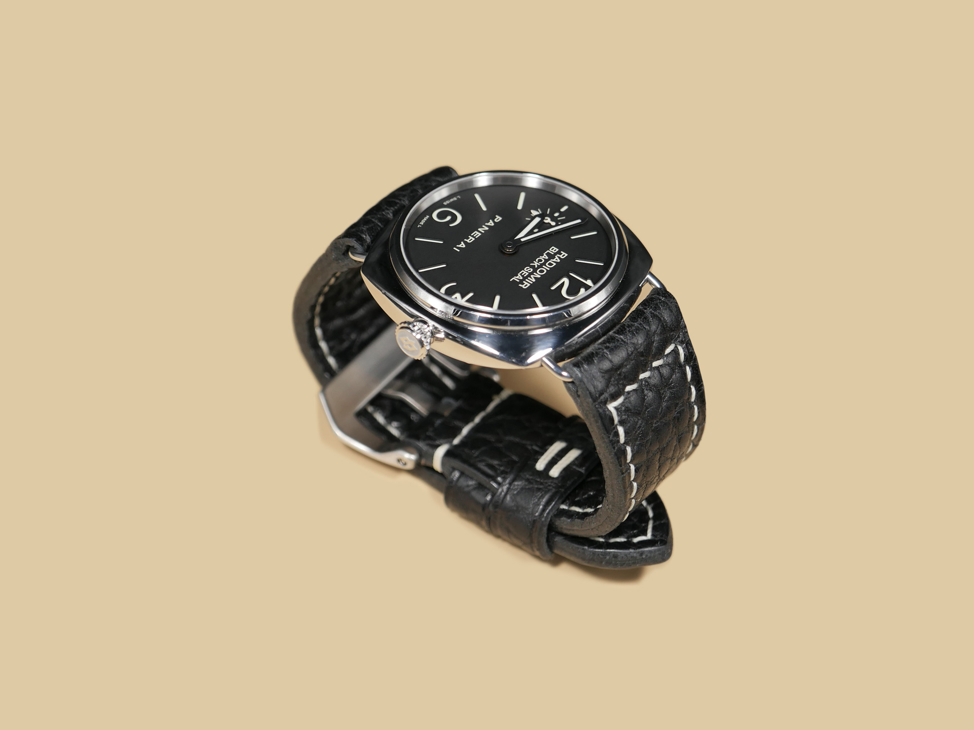 Soft Black Panerai Radiomir Strap for PAM00183 with Distressed Look