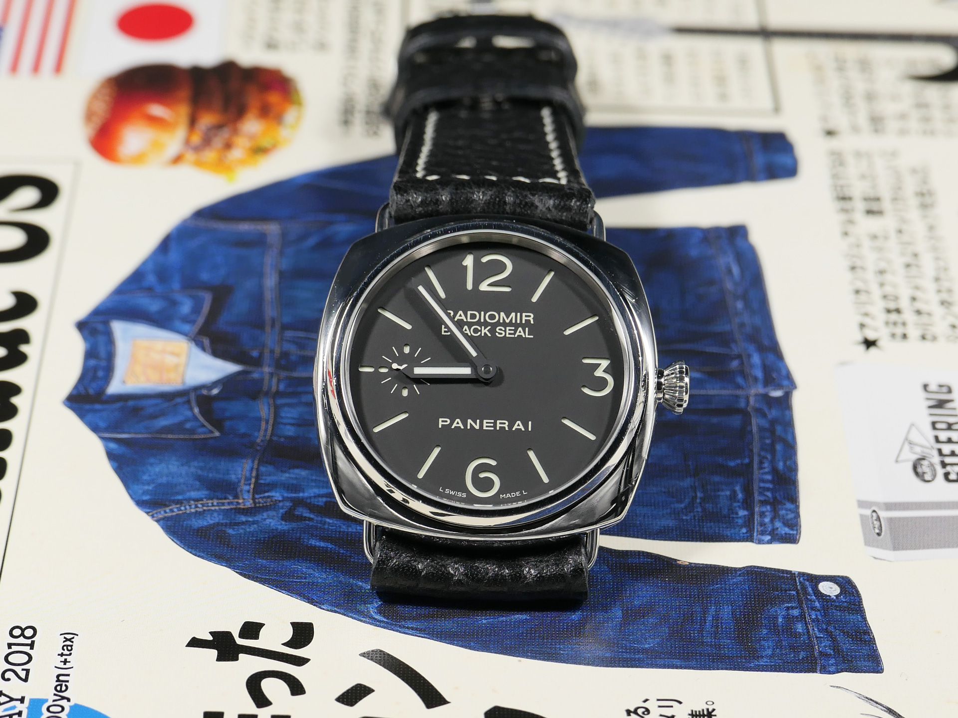 Soft Black Panerai Radiomir Strap Perfectly Styled on PAM00183