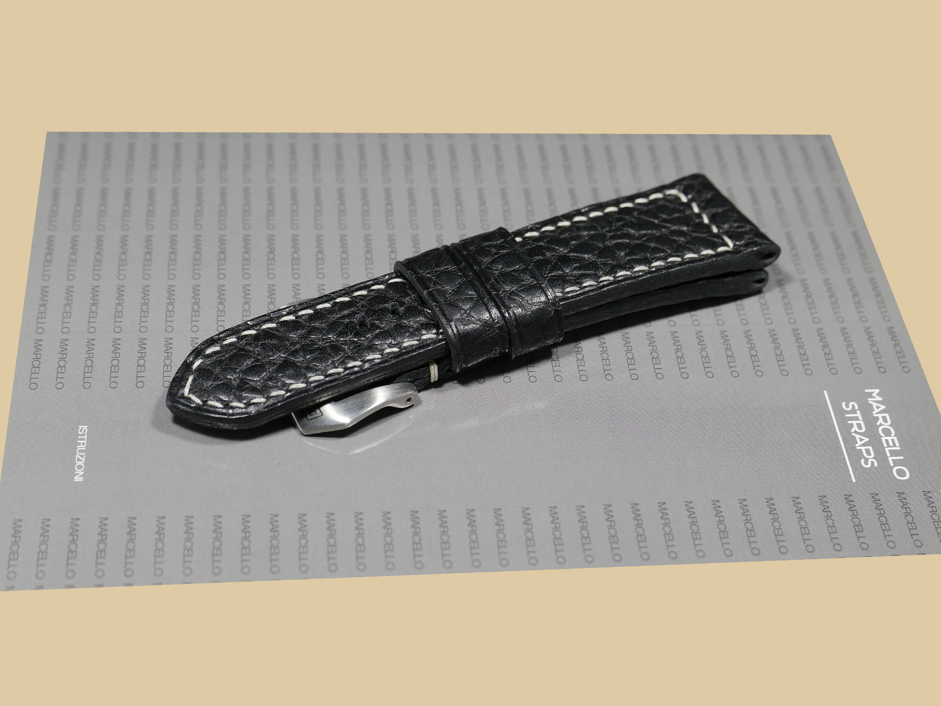 Luxury Soft Black Panerai Radiomir Strap for PAM00183
