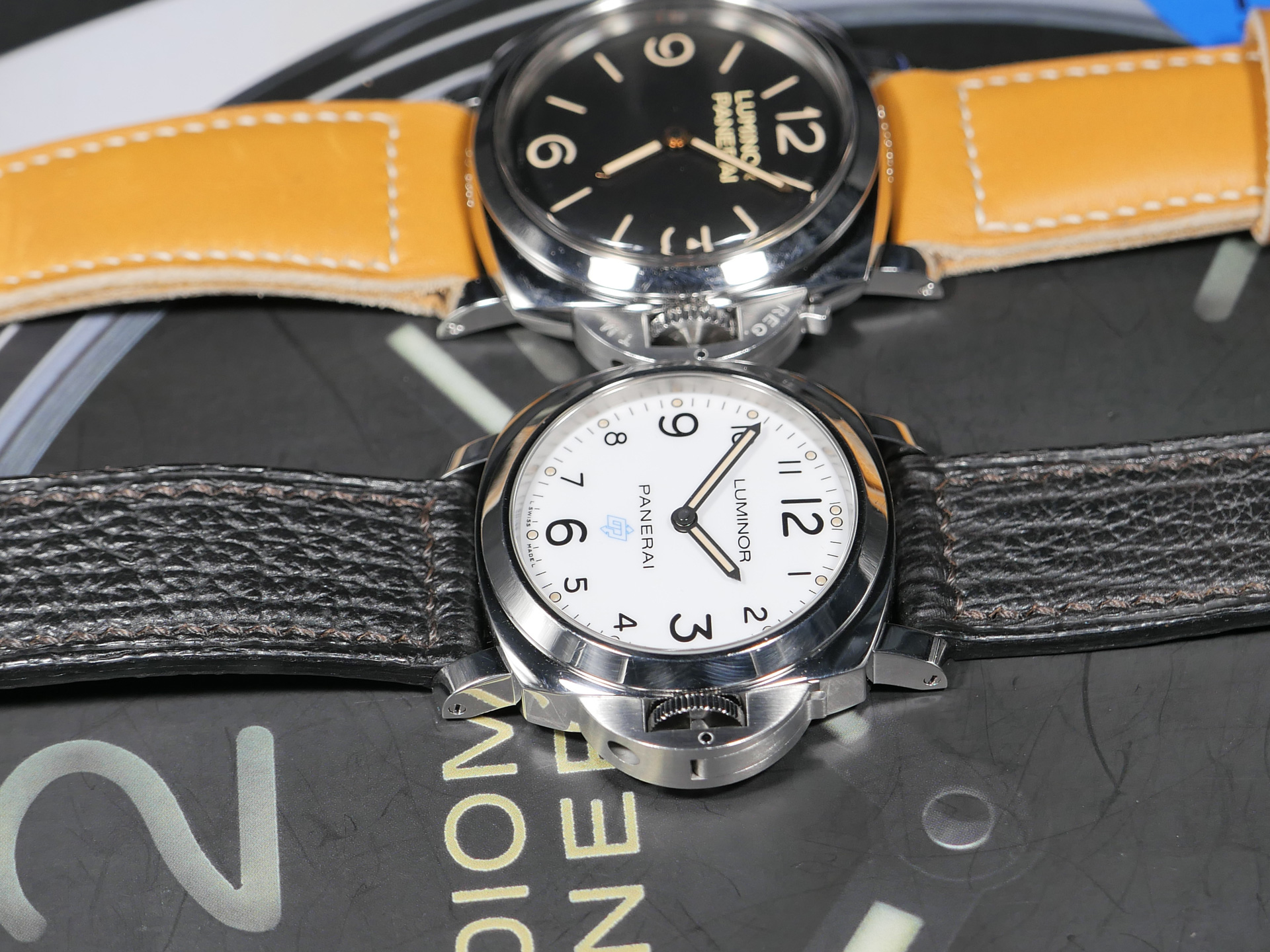Panerai Black Shark Strap with precise hand stitching.