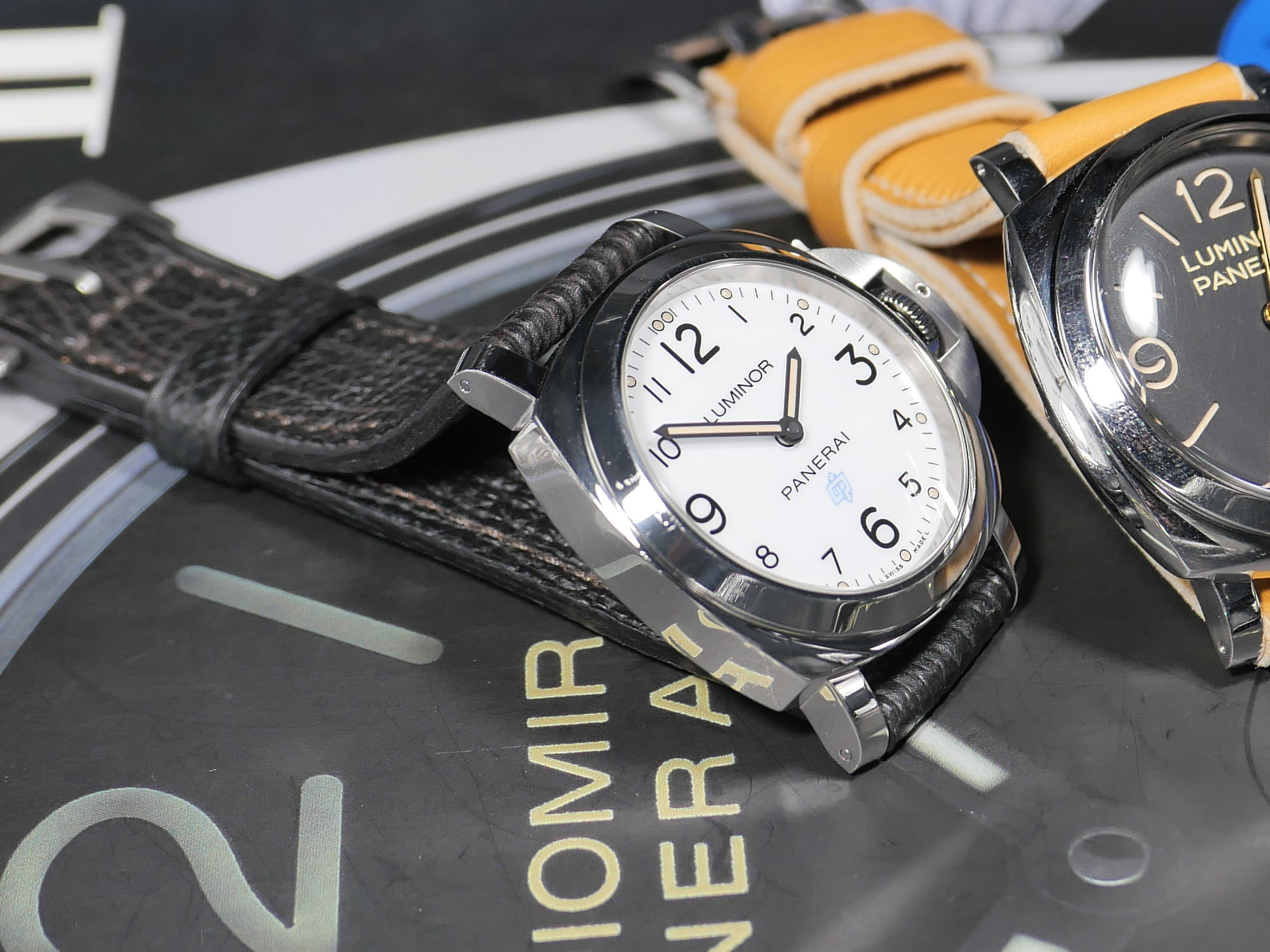 Upgrade your Panerai 44mm watch with a black shark strap.