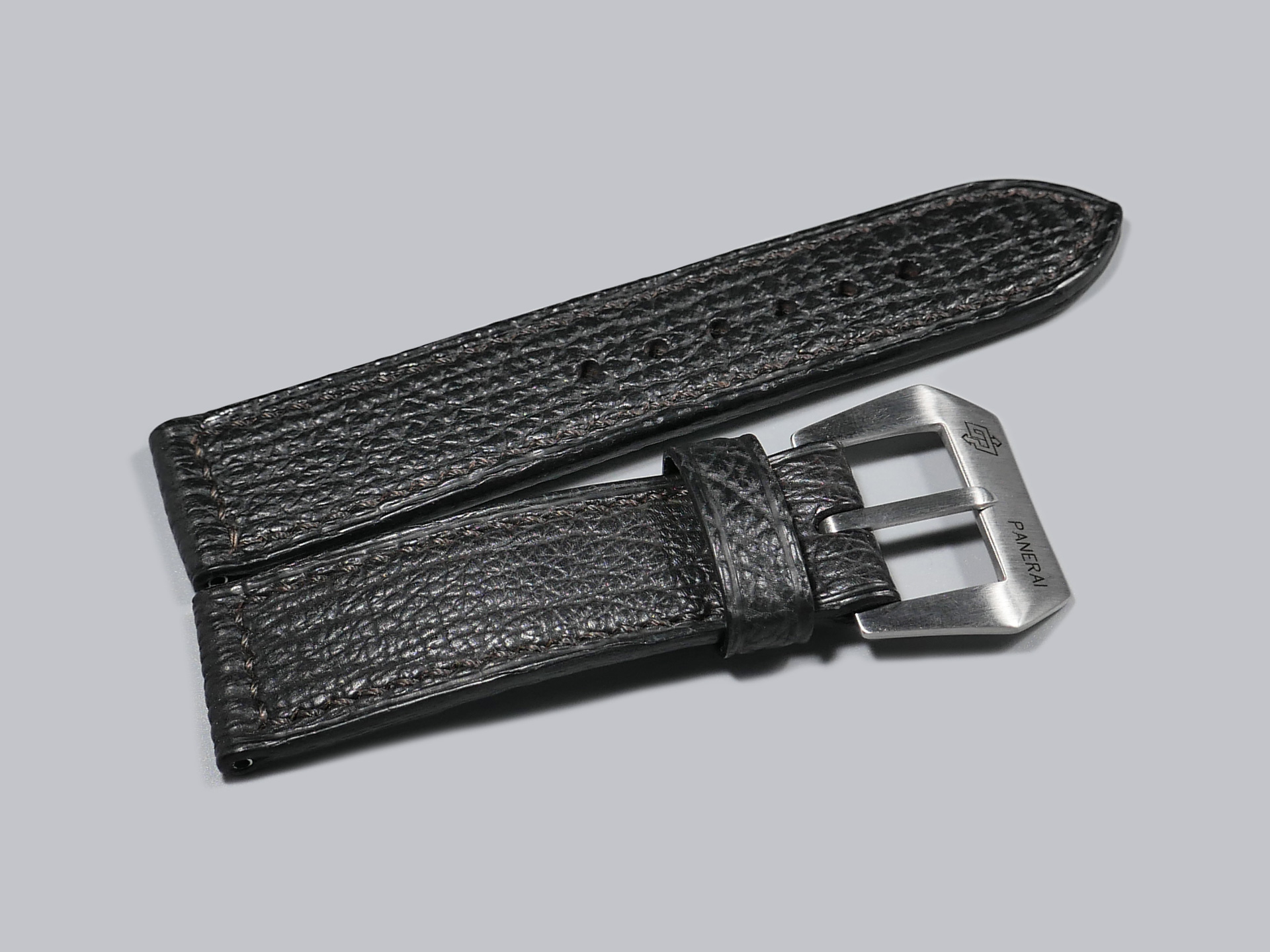 Durable Panerai Black Shark Strap with rugged texture.