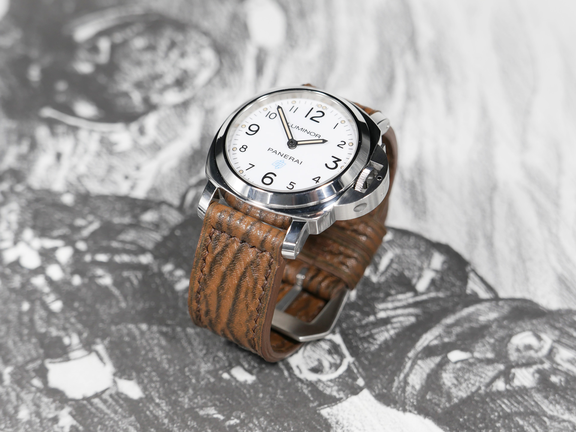 Exclusive Brown Panerai Shark Strap handmade collection