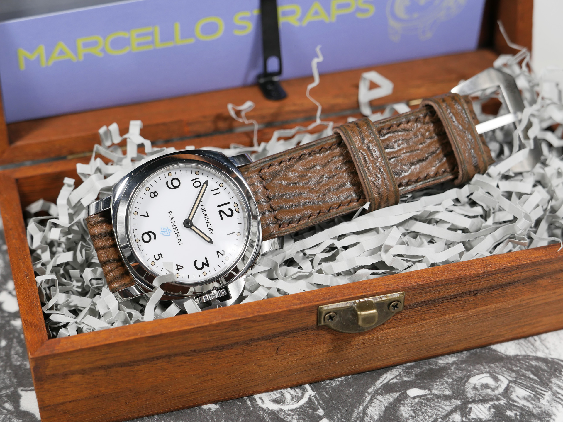 Shark leather Brown Panerai Shark Strap craftsmanship