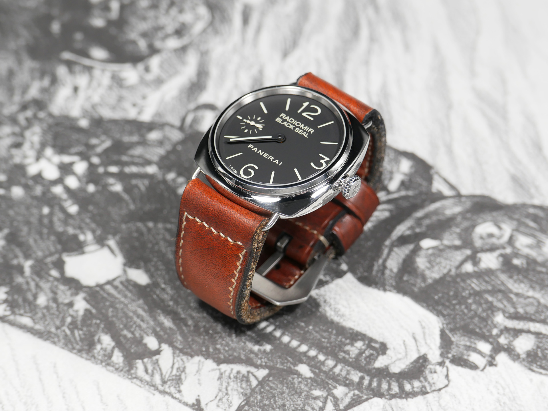 Distressed leather close-up showing character and aging