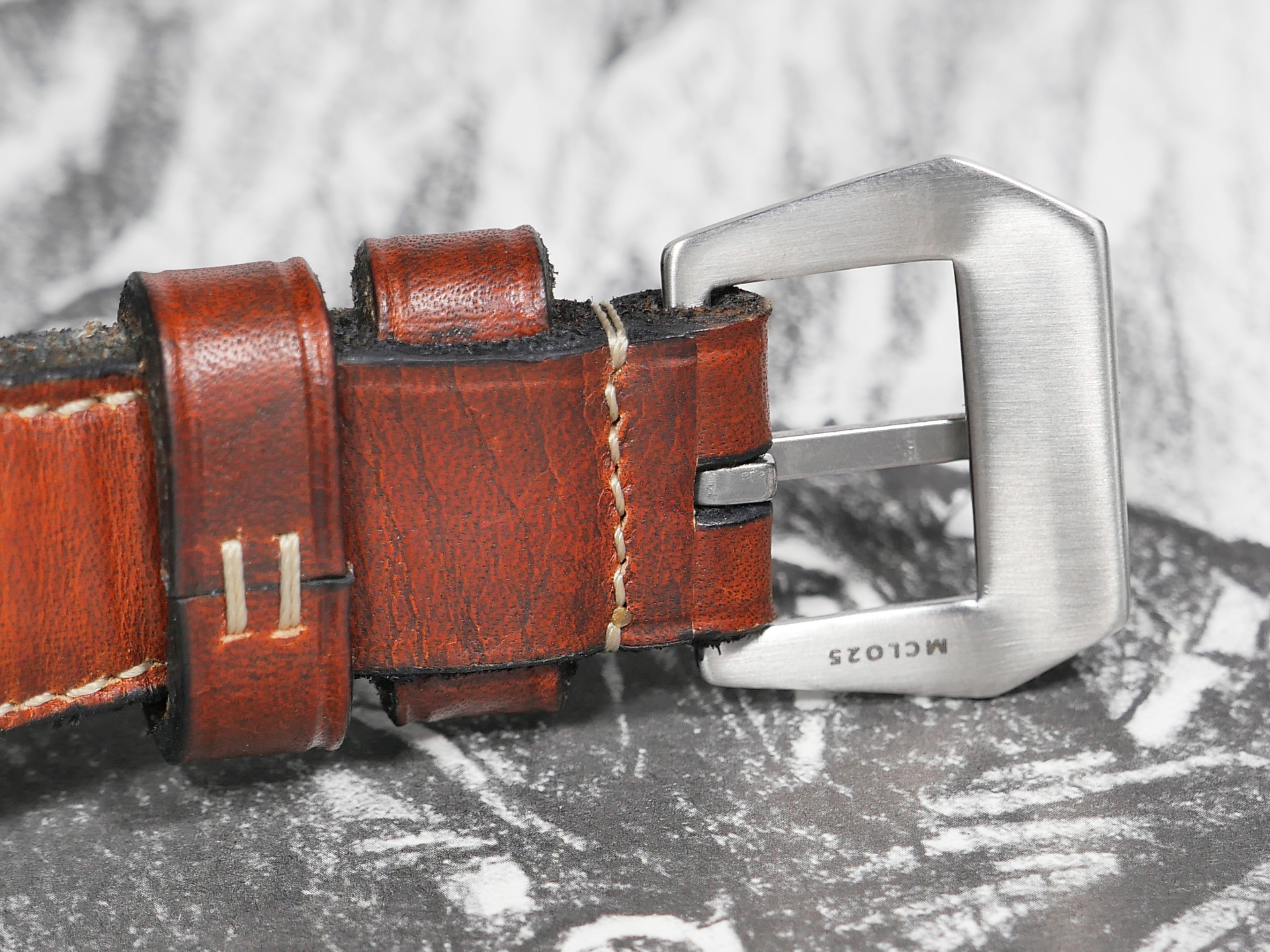 Vintage Style Panerai Radiomir Strap Engraved Buckle