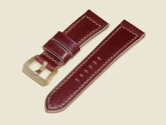 Brown Panerai Bronzo Strap with ivory stitching